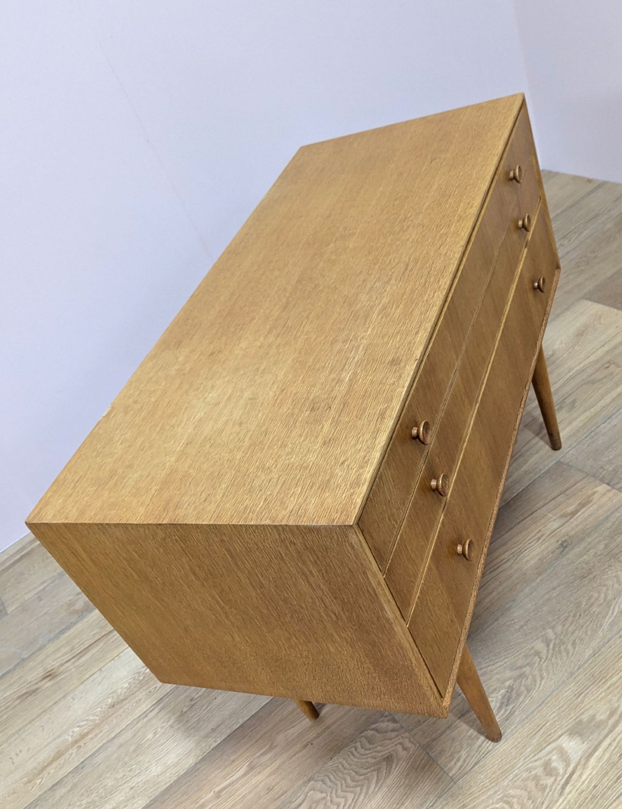 photo furniture Midcentury 1960s Light Oak Chest Of Drawers By Meredew