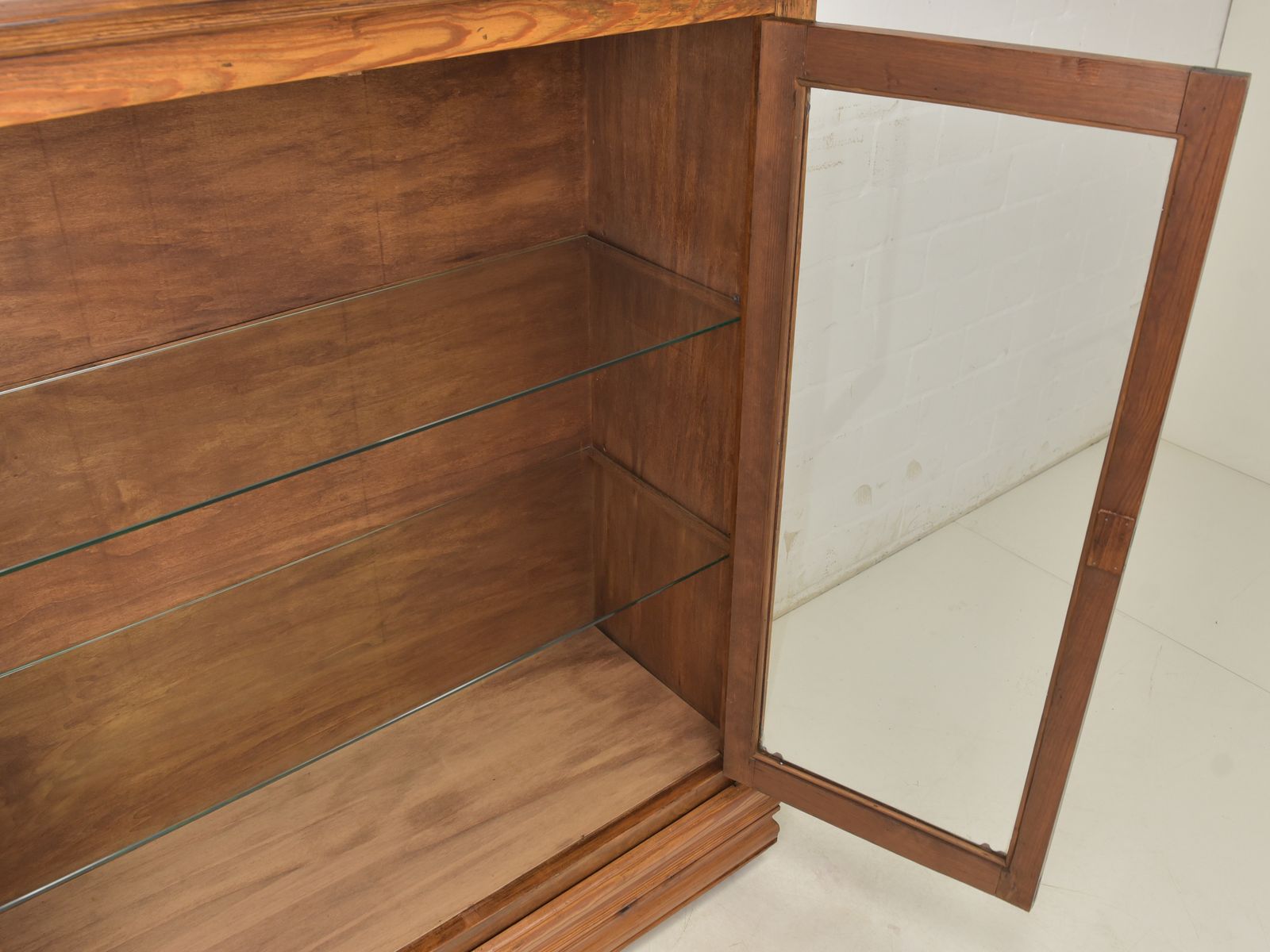 Antique! Small Restored Softwood Art Nouveau Display Cabinet, Circa 1920. photo 1035.0