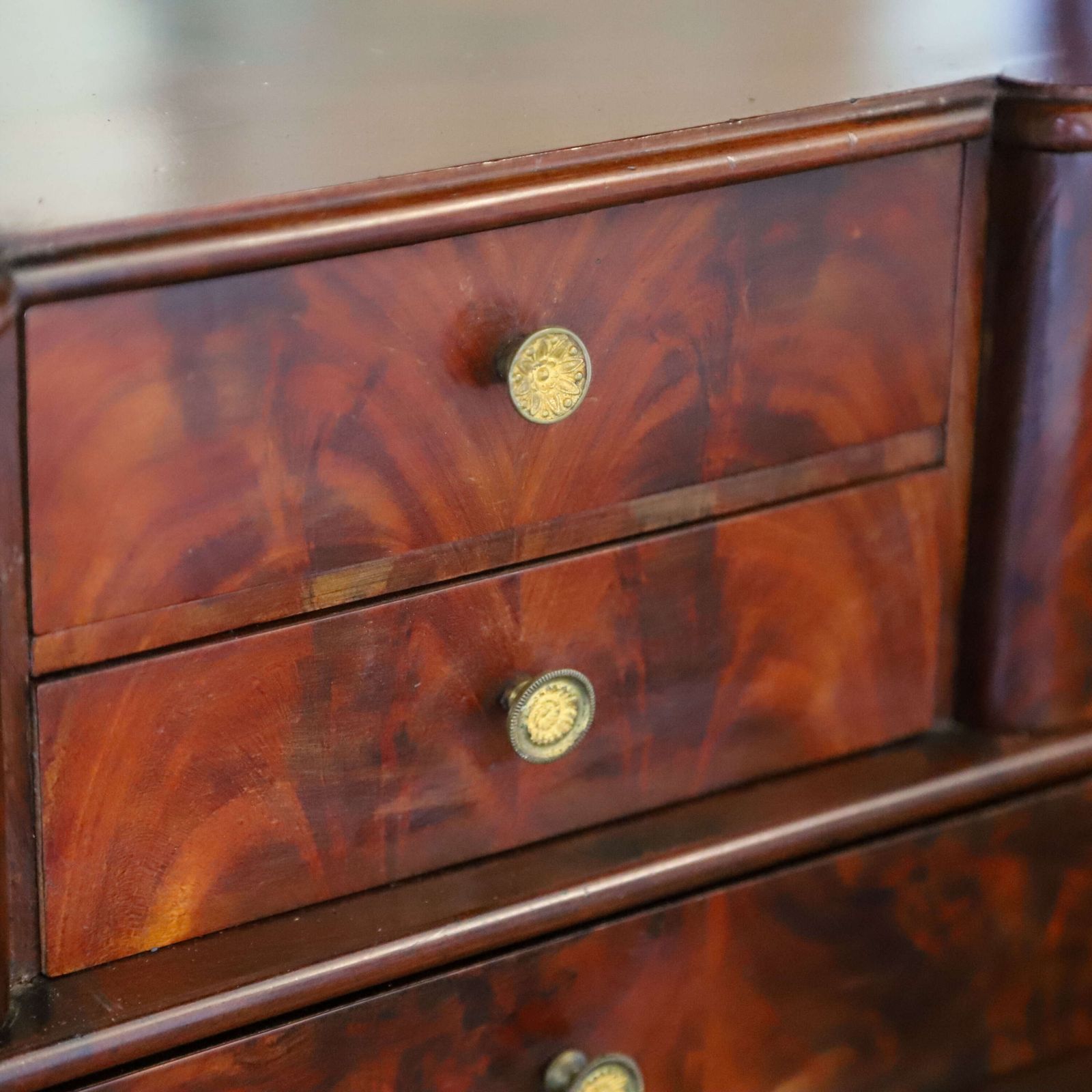 2250.0 19th C All Original French Secrétaire à Abattant Cabinet   Marble Top & Secret Drawers photo