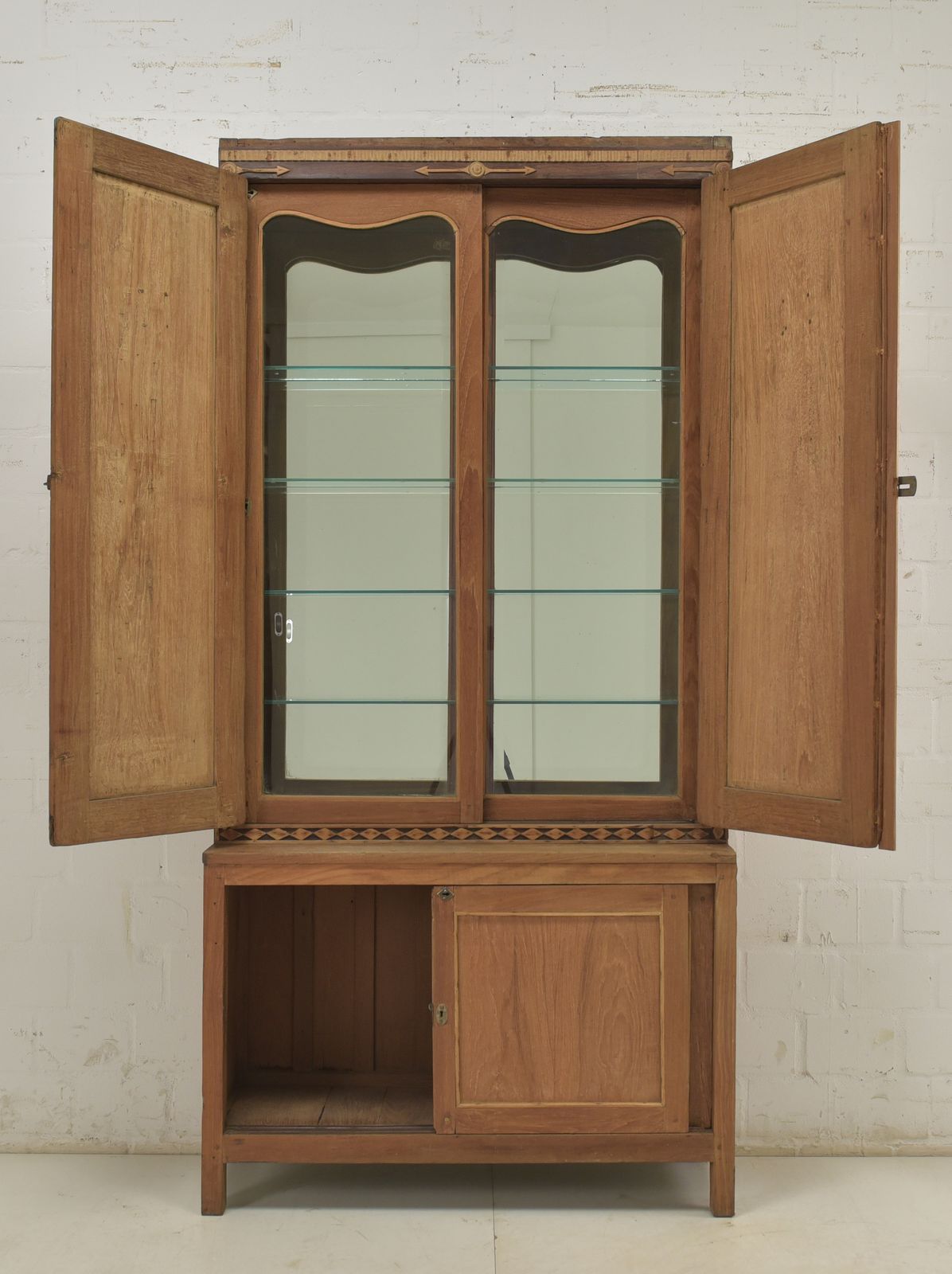 Antique! Narrow Art Deco Cabinet, Restored, Display Case, Collector's Cabinet, 1 Of 2 photo for sale