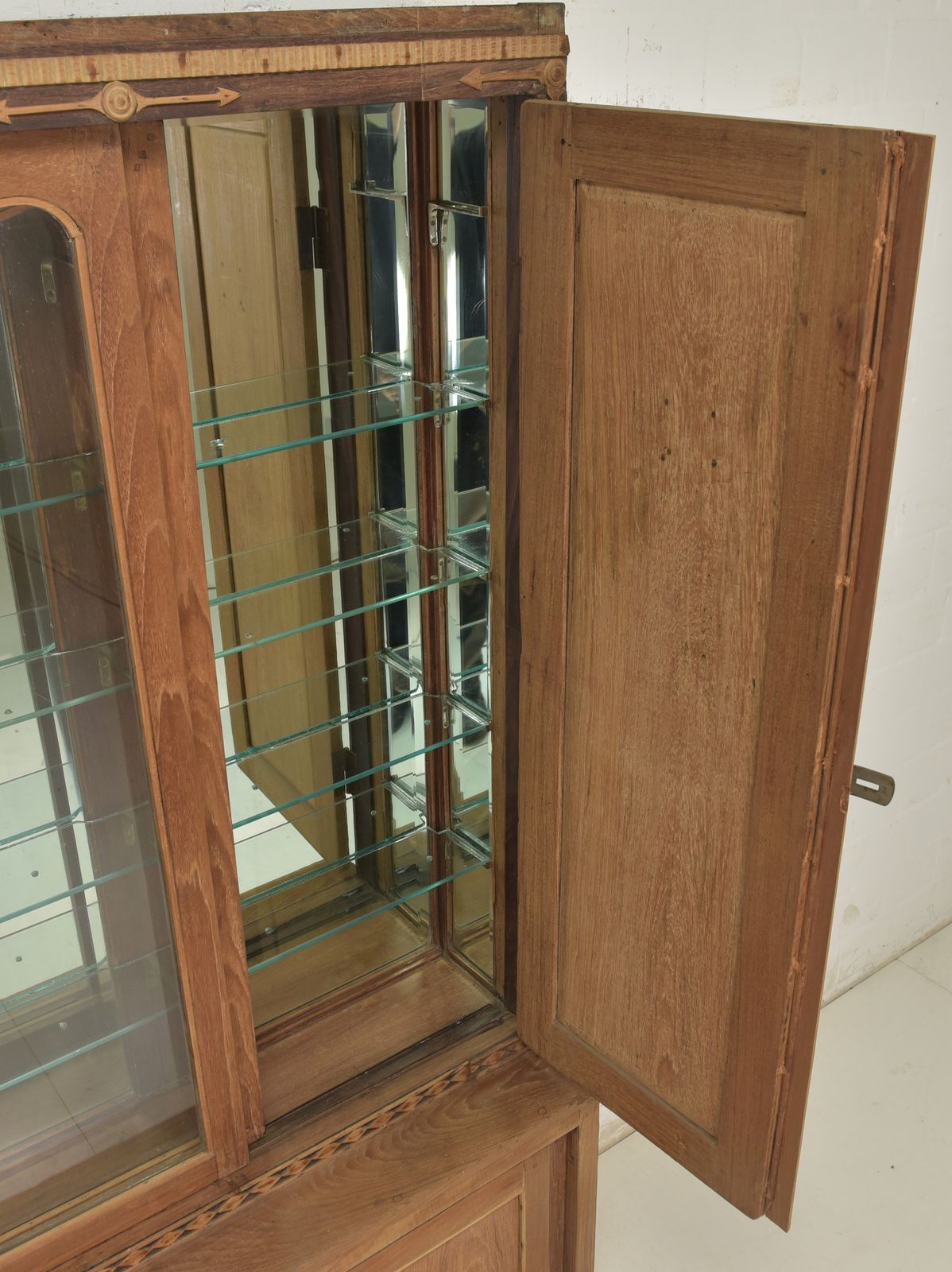 Antique! Narrow Art Deco Cabinet, Restored, Display Case, Collector's Cabinet, 1 Of 2 photo 2362.0