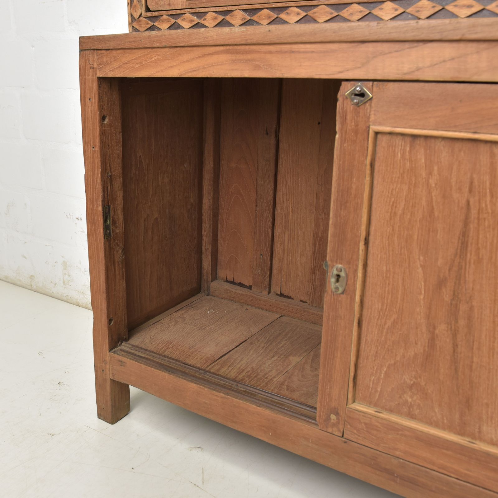 Antique! Narrow Art Deco Cabinet, Restored, Display Case, Collector's Cabinet, 1 Of 2 photo vinterior