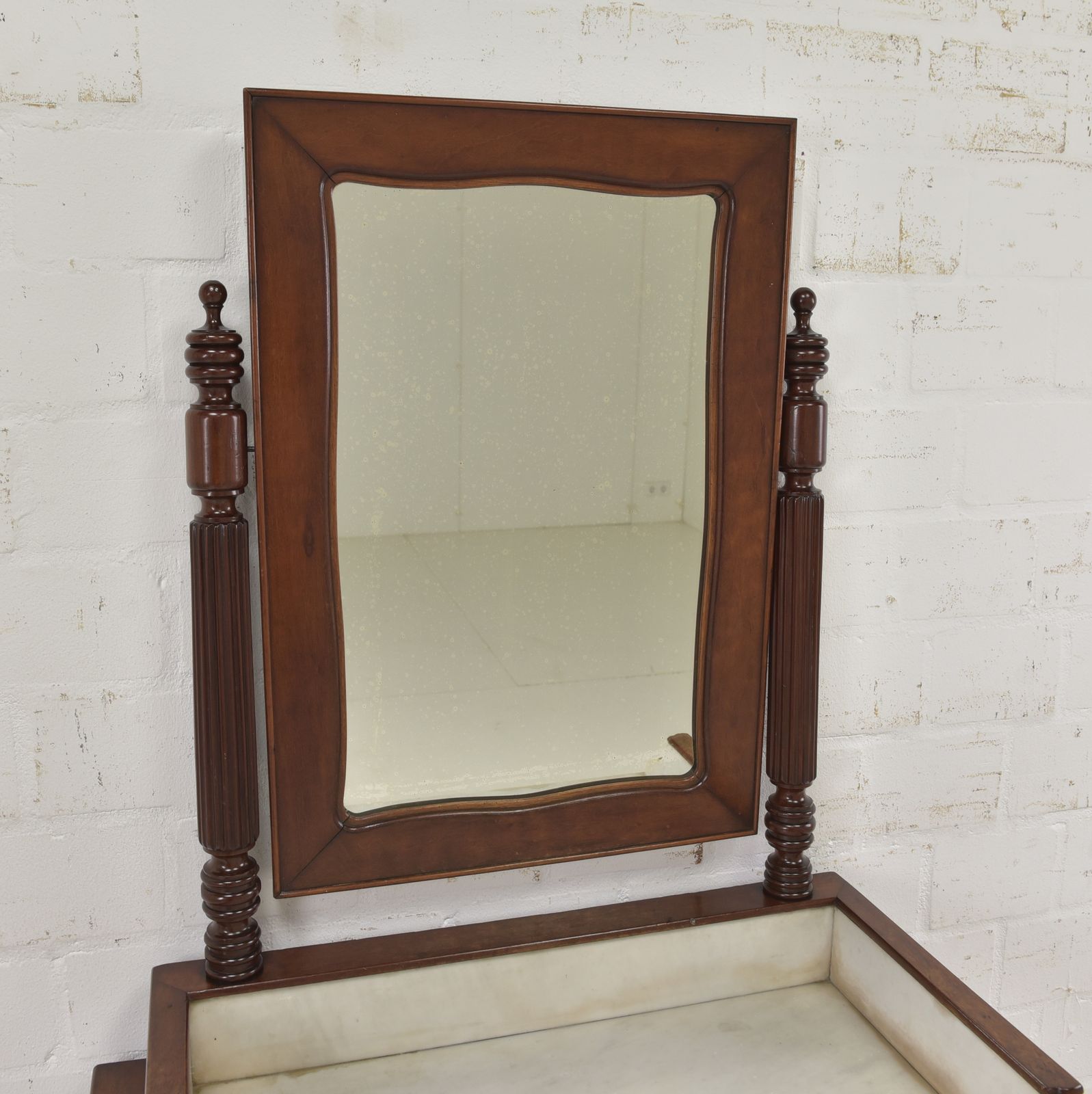 Antique! Mirrored Chest Of Drawers, Restored Mahogany; Vanity Unit, Louis Philippe Console photo for sale