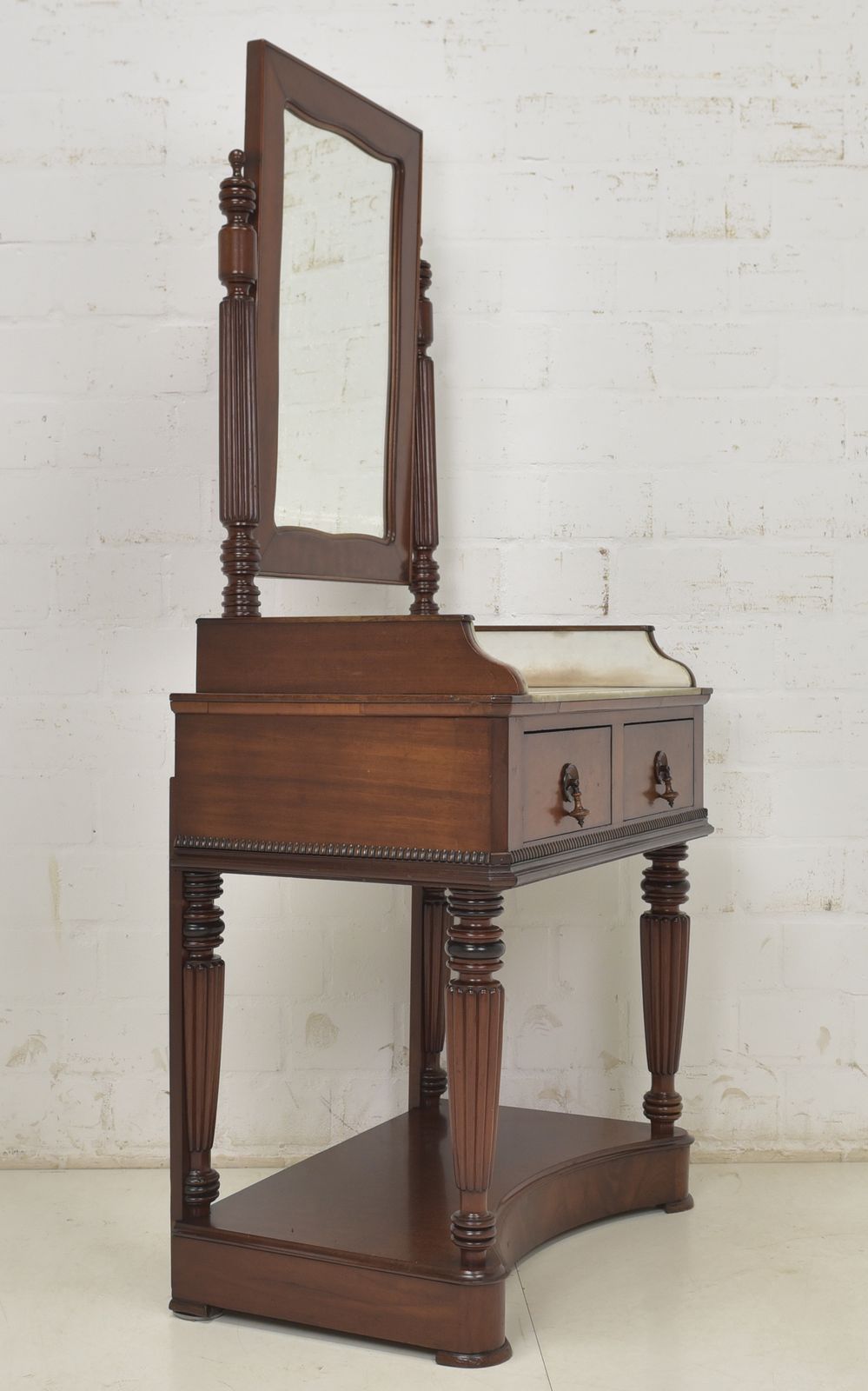 Furniture Antique! Mirrored Chest Of Drawers, Restored Mahogany; Vanity Unit, Louis Philippe Console photo