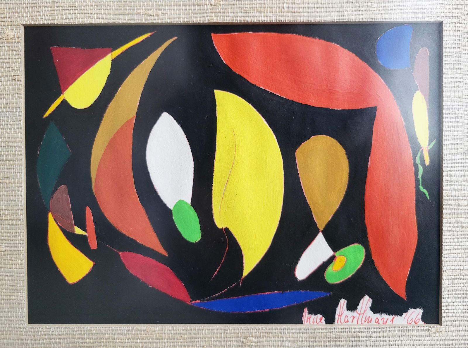 Mid Century Modern Abstract Paintings By Irene Hartlmayer, Set Of 3 photo 650.0