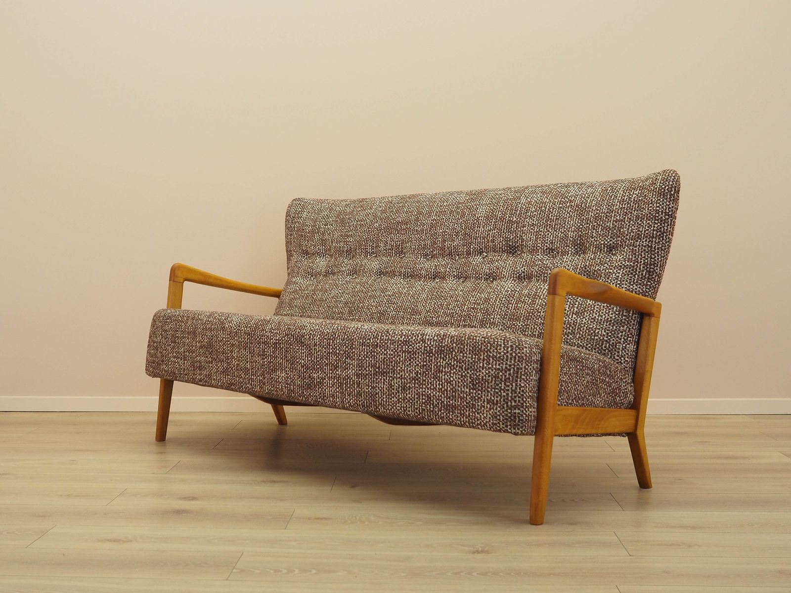 Beech Sofa, Danish Design, 1960s, Manufacturer: Fritz Hansen photo for sale
