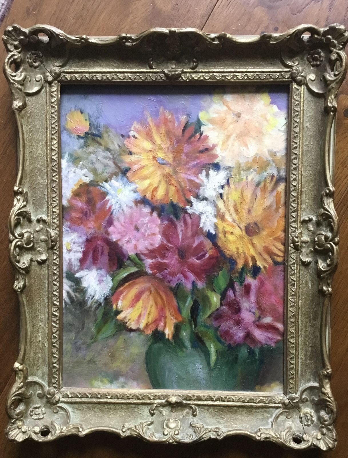 Flowers Oil On Board