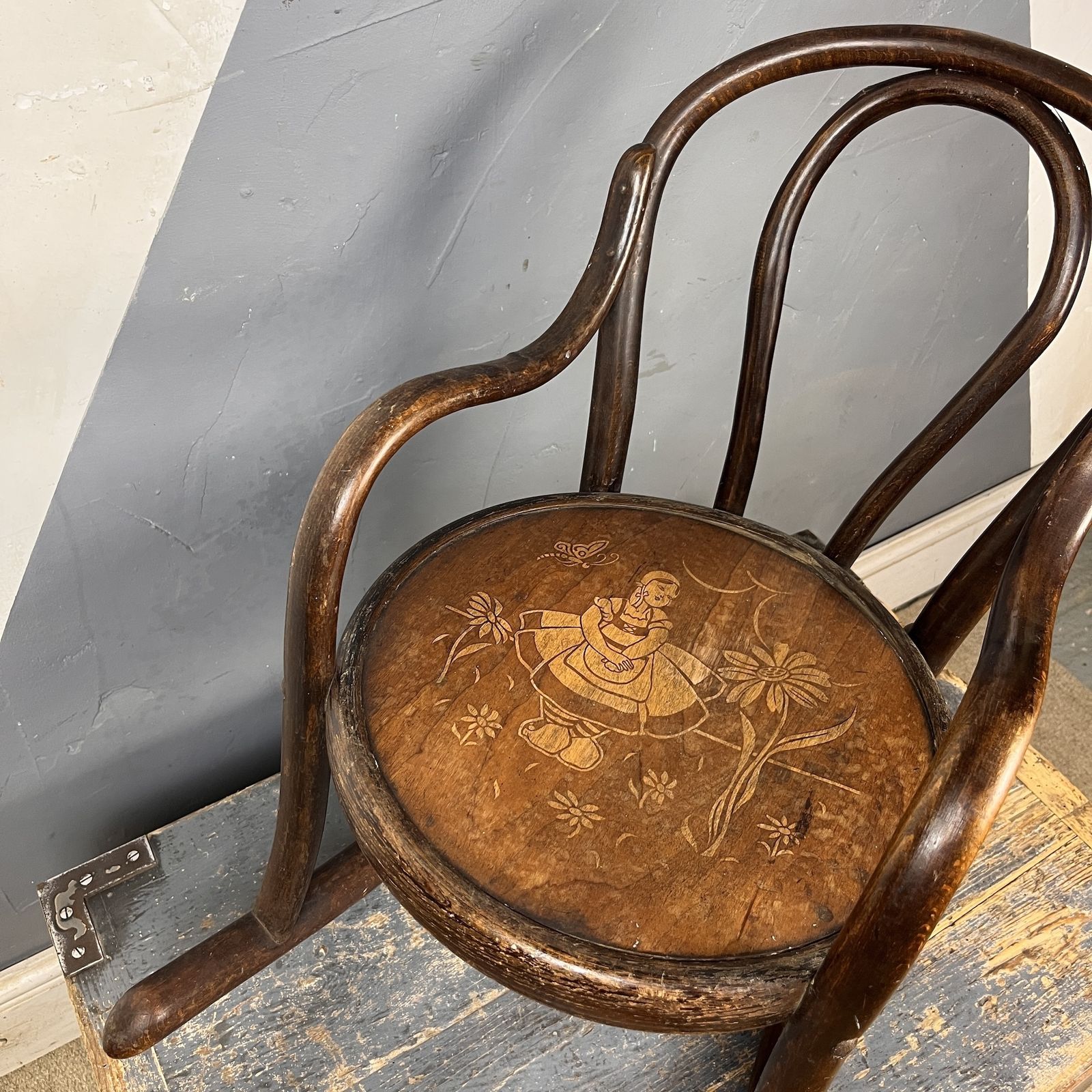 Fischel Bentwood Childs Rocking Chair photo for sale