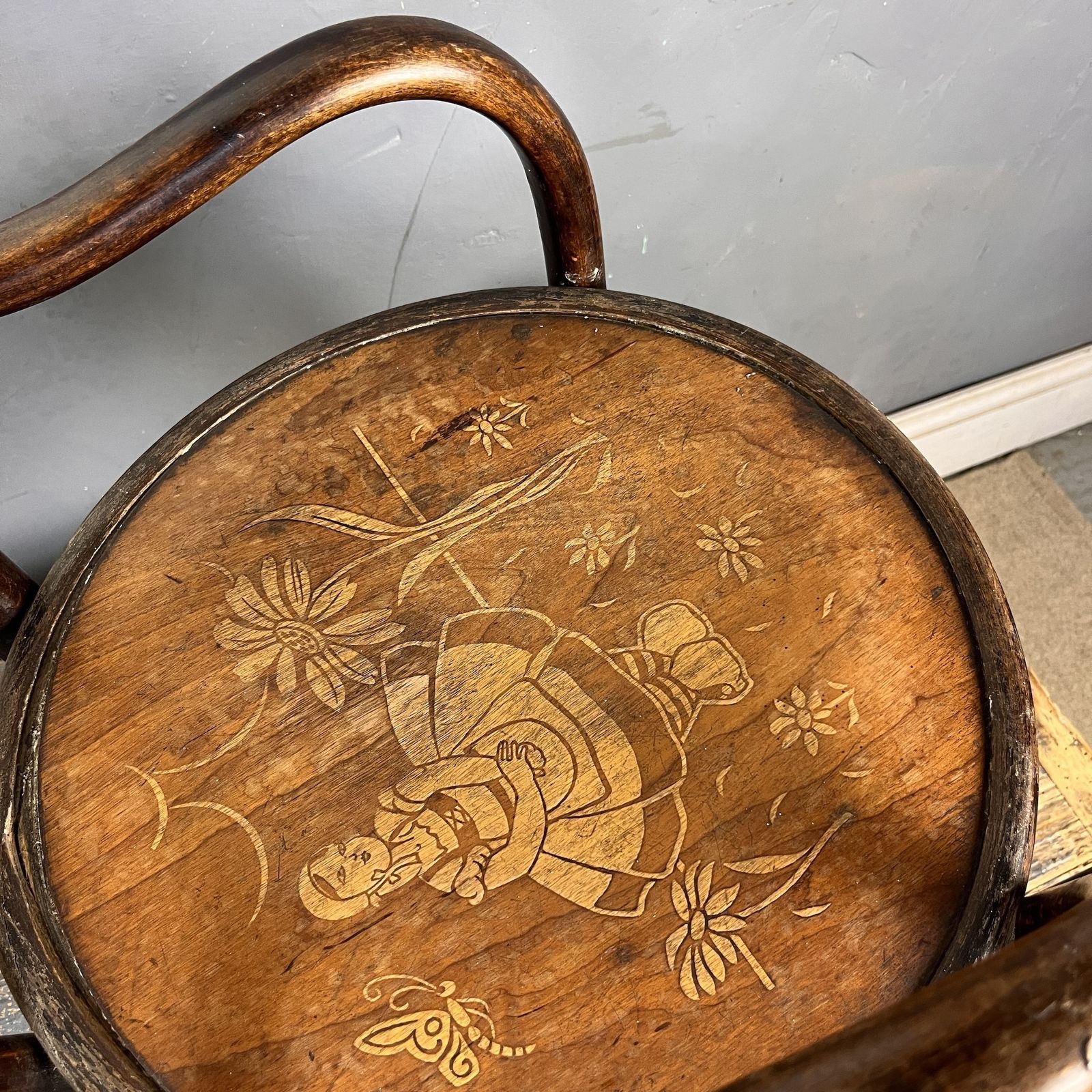 195.0 Fischel Bentwood Childs Rocking Chair photo