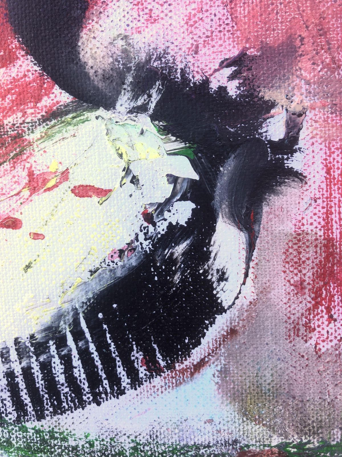 Nerea Caos Jesus Christ Superstar Abstract Expressionist Oil Painting Vertical Canvas 2023 photo vinterior