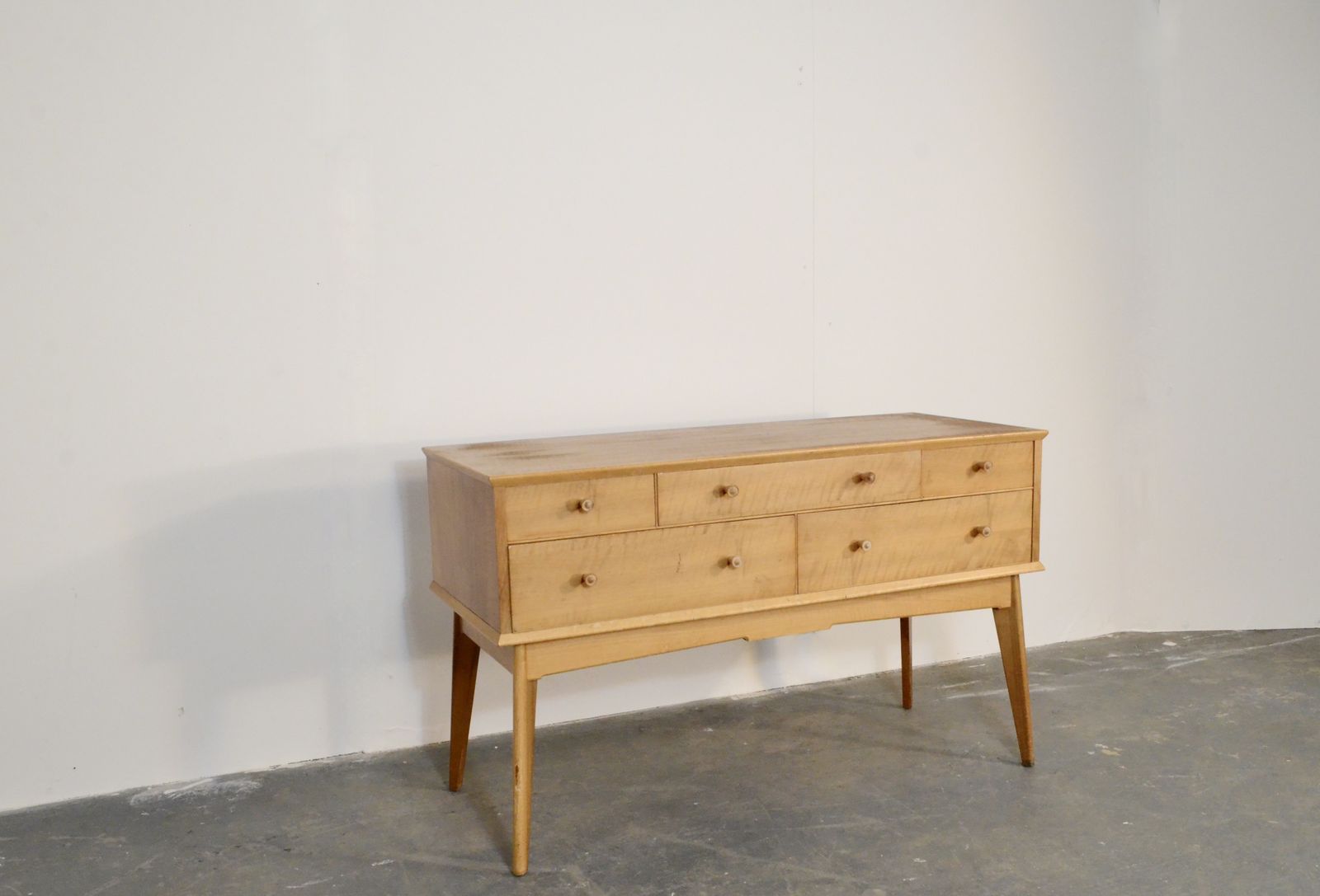 Midcentury Alfred Cox Sideboard Dresser In Walnut Modern Danish Style Vintage Scandinavian