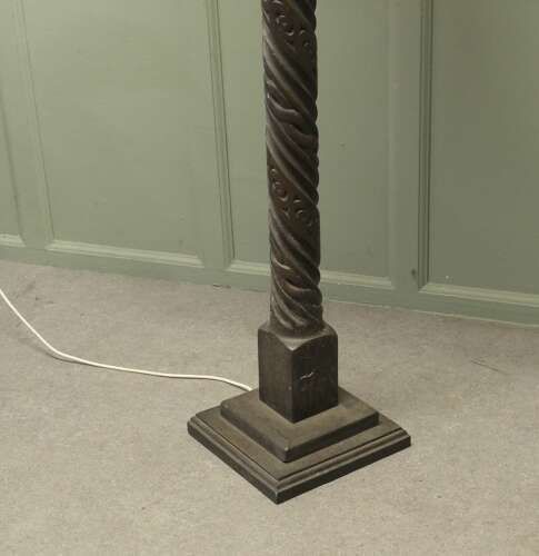 Gothic Carved Oak Floor Standing Standard Lamp A Skilfully Turned And Carved Piece photo furniture