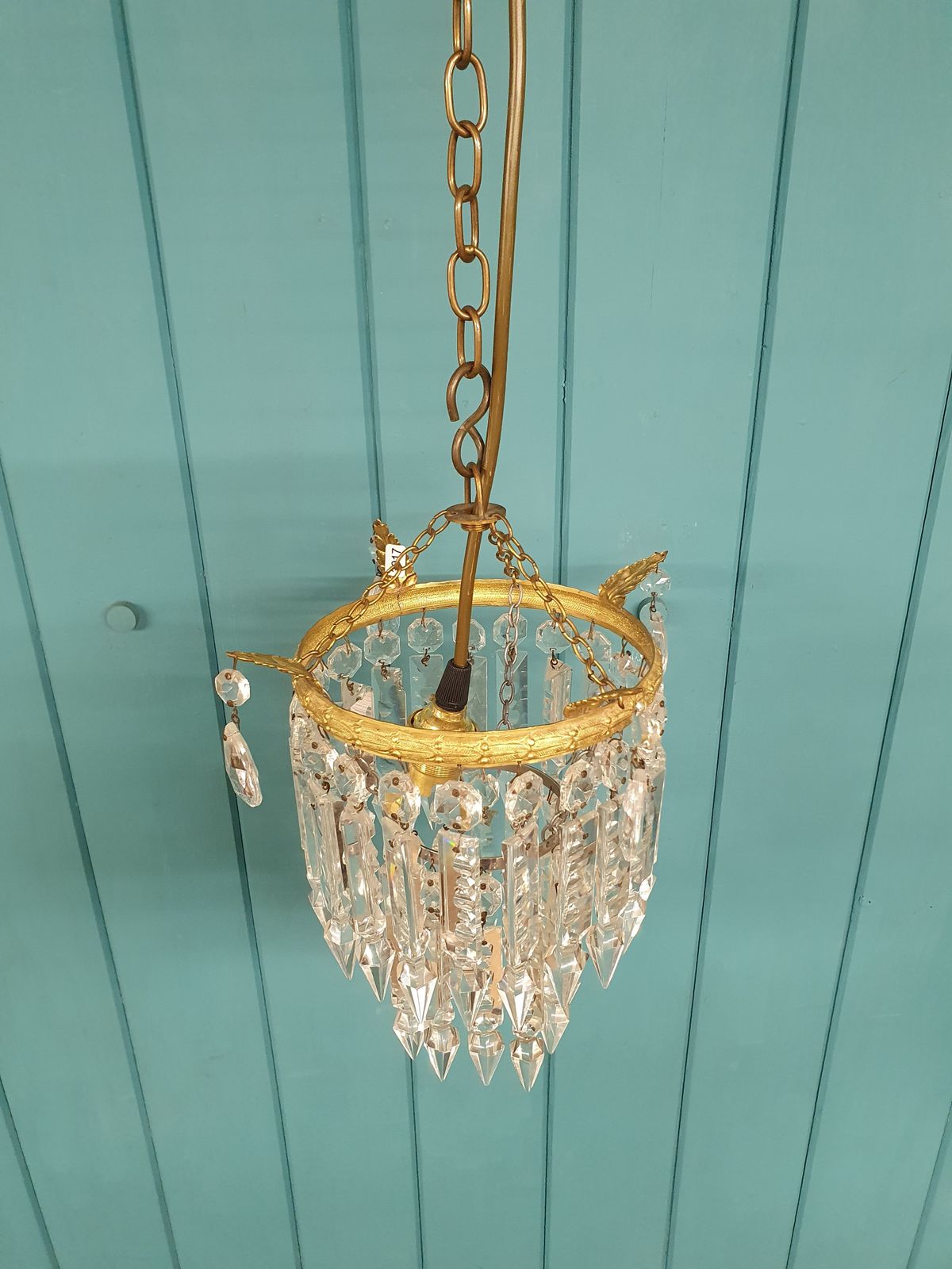 Early 20th Century Small Lustre Chandelier 9" photo buy