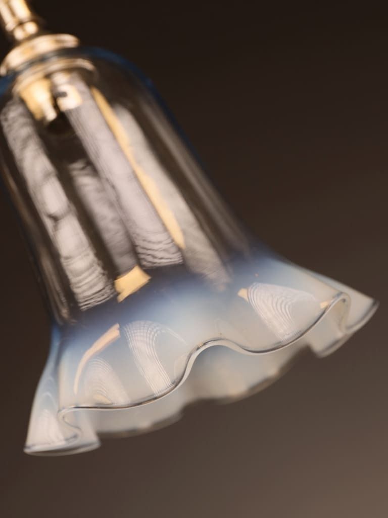 Pair Of Art Nouveau Hand Blown Opaline Glass Pendant Lights, Circa 1900–1915 photo 495.0