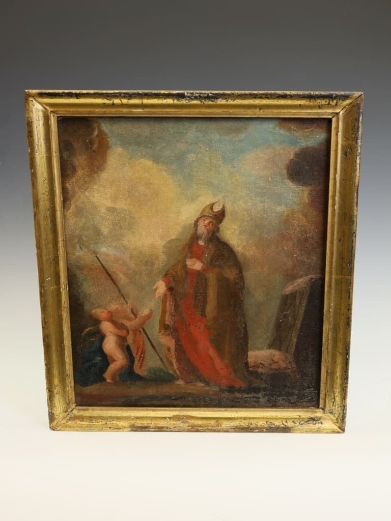Fine Pair Of 18th Century French Religious Devotional Oil Paintings photo 2400.0