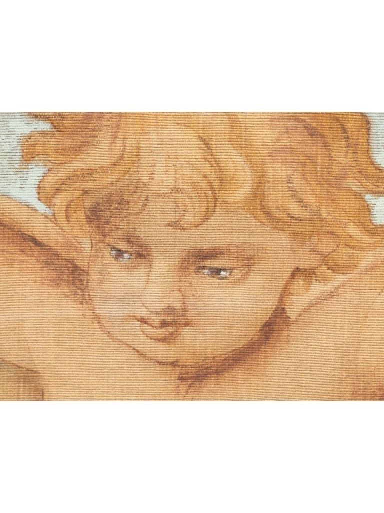 A Monumental Italian Devotional Painted Tapestry, 18th Century photo vinterior