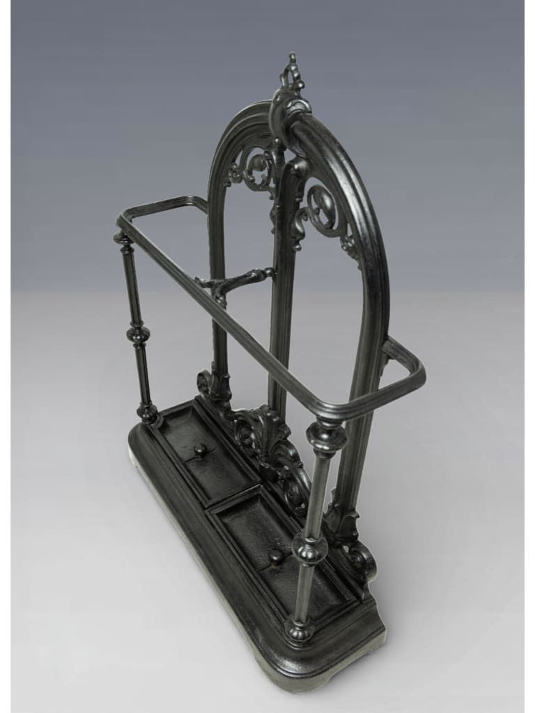 Victorian Coalbrookdale Cast Iron Stick Stand photo for sale
