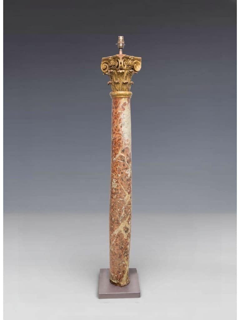 A Fine Pair Of Neoclassical Floor Standing Corinthian Column Lamps photo vinterior