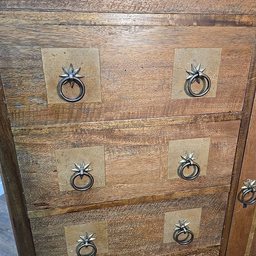 photo for sale Barker & Stonehouse Wardrobe Flagstone Tallboy Chest Drawers Cabinet Compactum