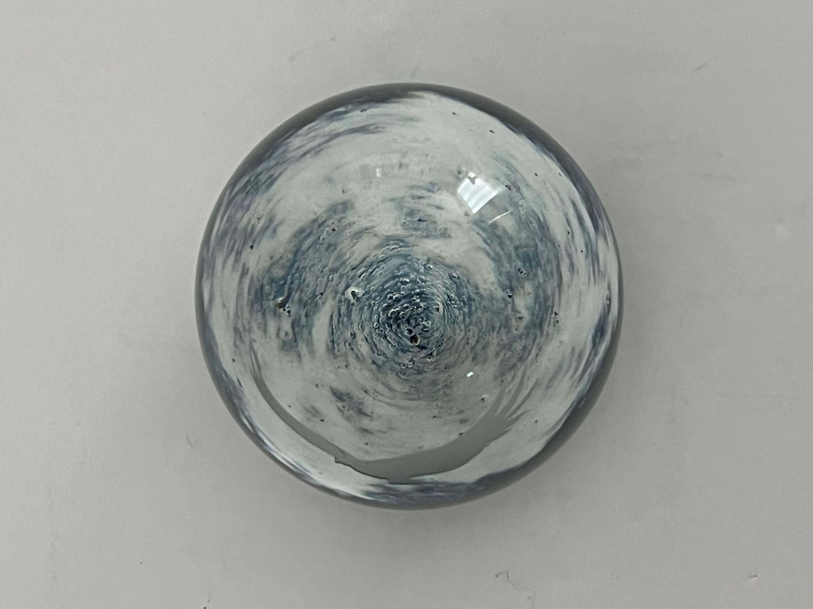 Caithness Glass Paperweight Eagle Soaring Over Snowy Mountain, Scotland C 1980s photo vinterior