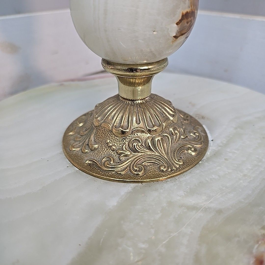 Lighting Vintage Onyx Marble Lamp Floor Light Room Standard Lamp Retro For Rewiring photo