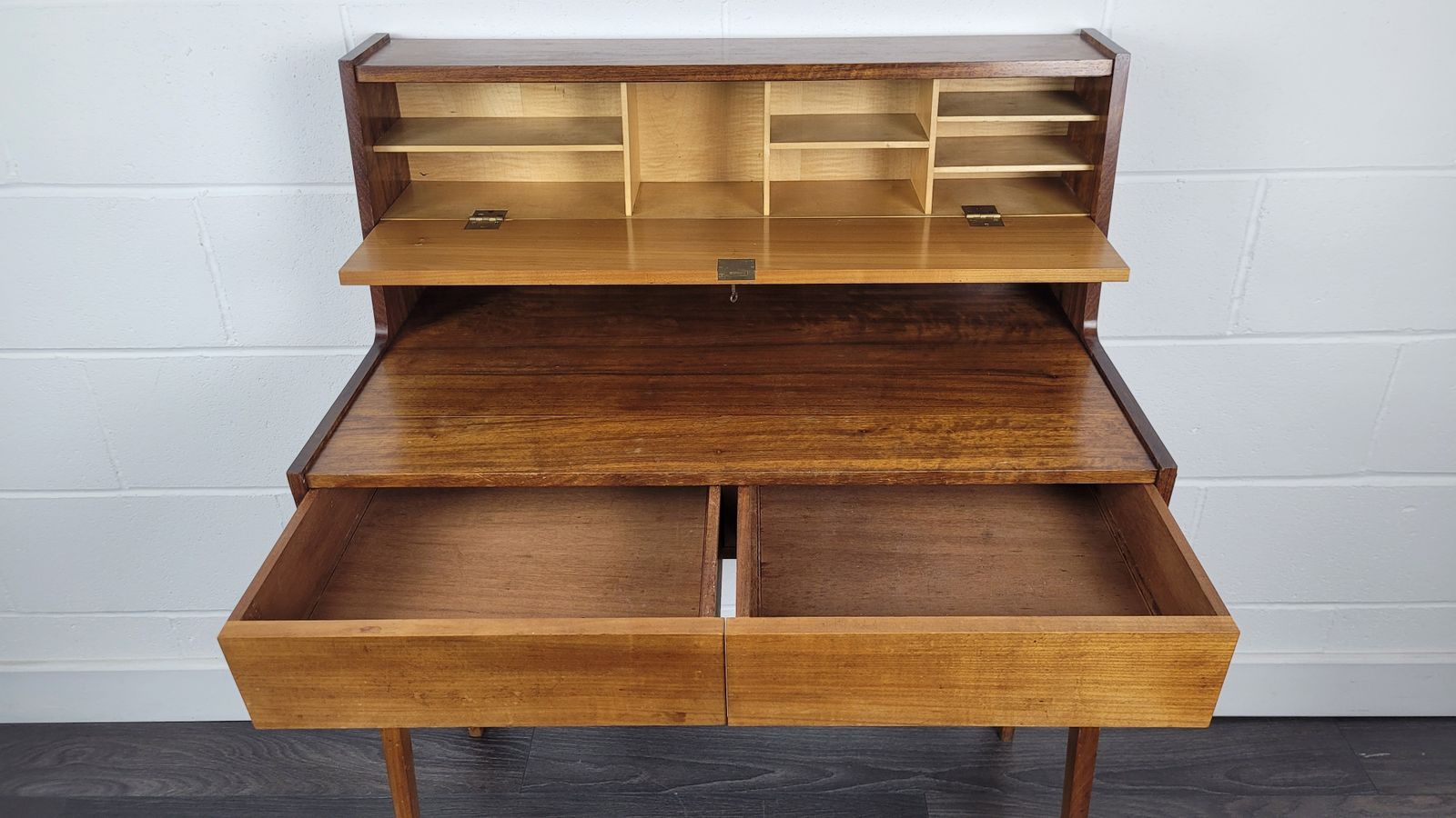 Mid Century Desk 1960s, Teak, Vintage photo 1850.0