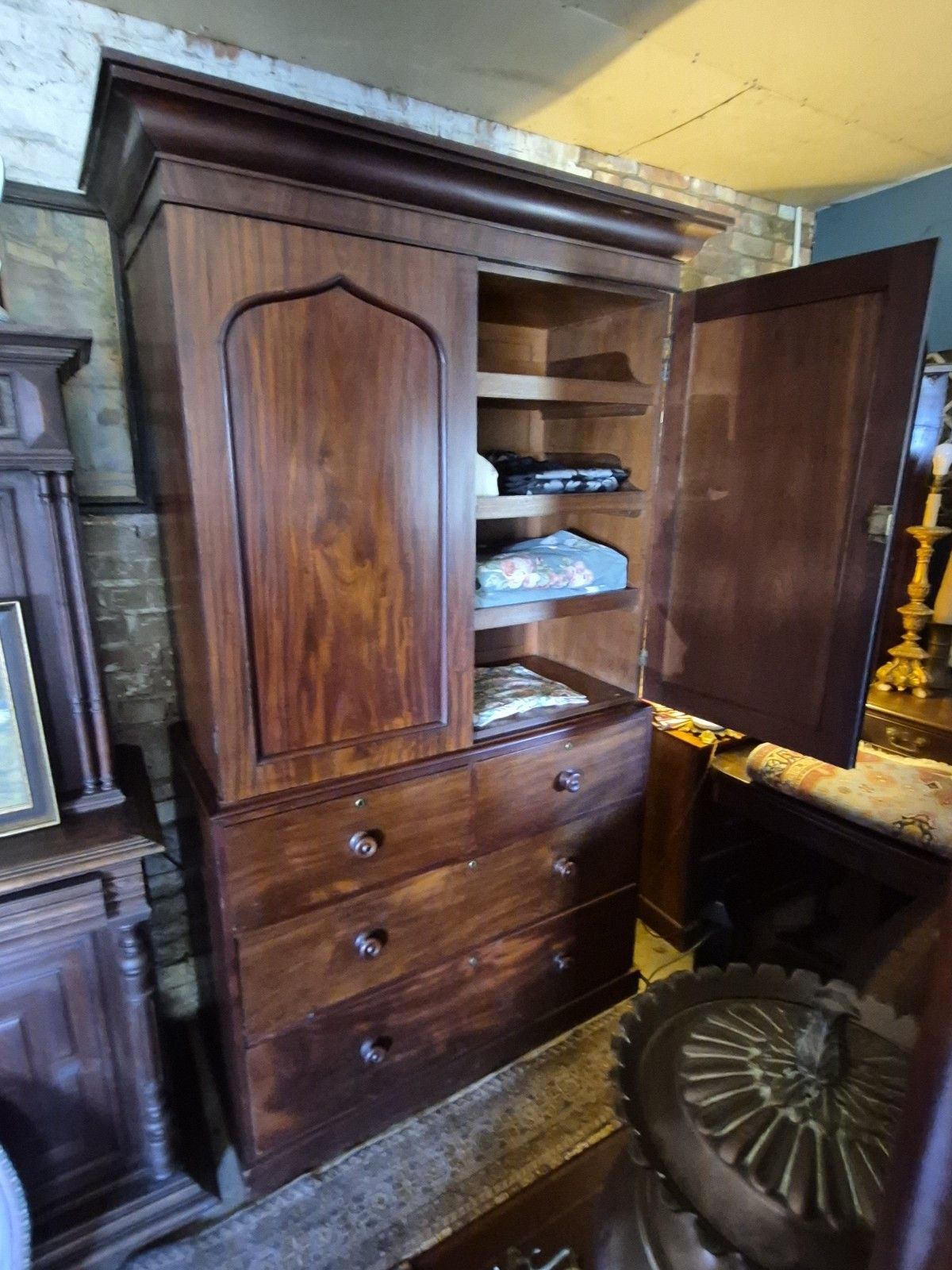 A Glorious Victorian Mahogany Country House Linenpress Larder Sold By Christies