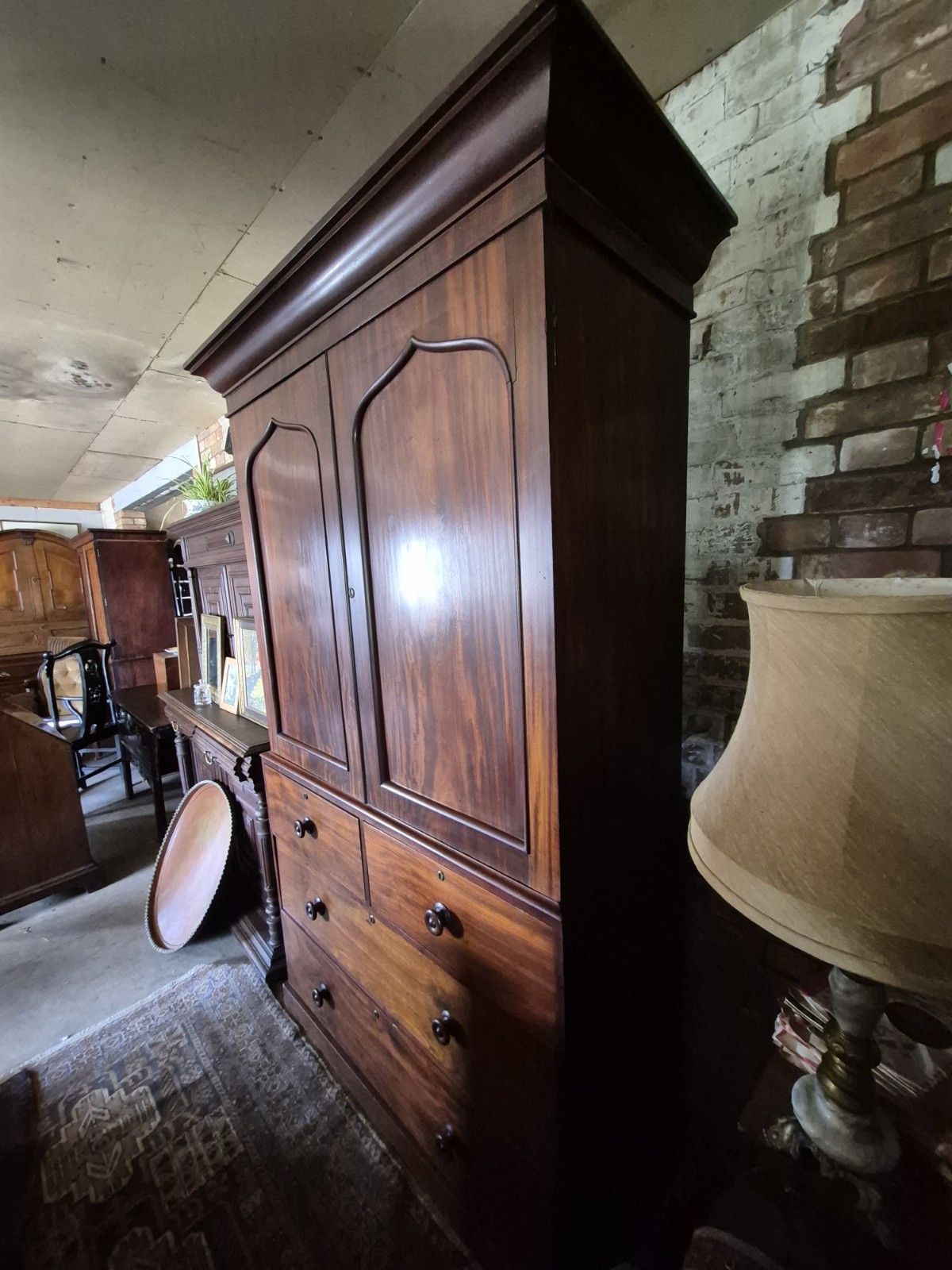 photo furniture A Glorious Victorian Mahogany Country House Linenpress Larder Sold By Christies