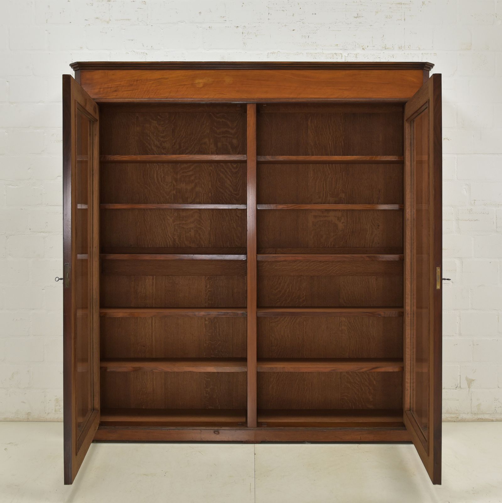Antique! Restored Bookcase, England, Circa 1880, Mahogany Display Cabinet photo for sale