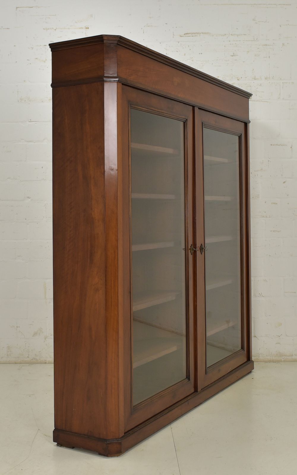 Furniture Antique! Restored Bookcase, England, Circa 1880, Mahogany Display Cabinet photo