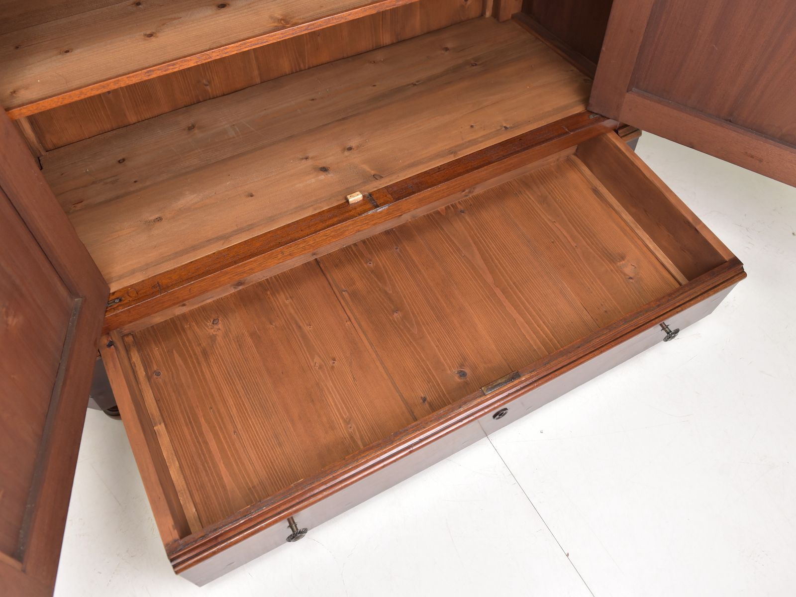 Antique! Small Wardrobe, Restored, Biedermeier, Solid Mahogany, Vertico photo buy