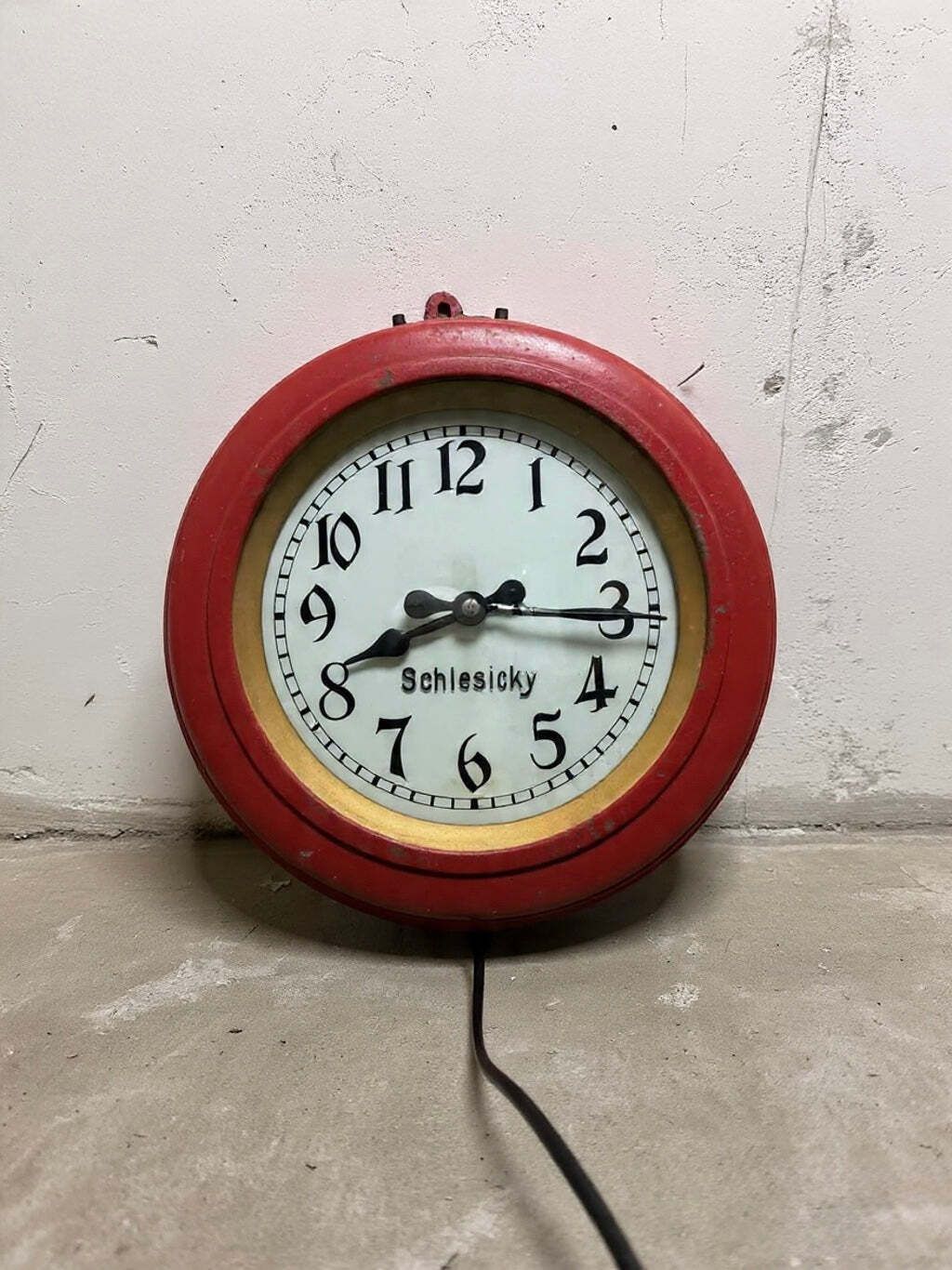 Early 1900s Ctw Shop Clock From Renowned Watchmaker & Dealer F.Schlesicky