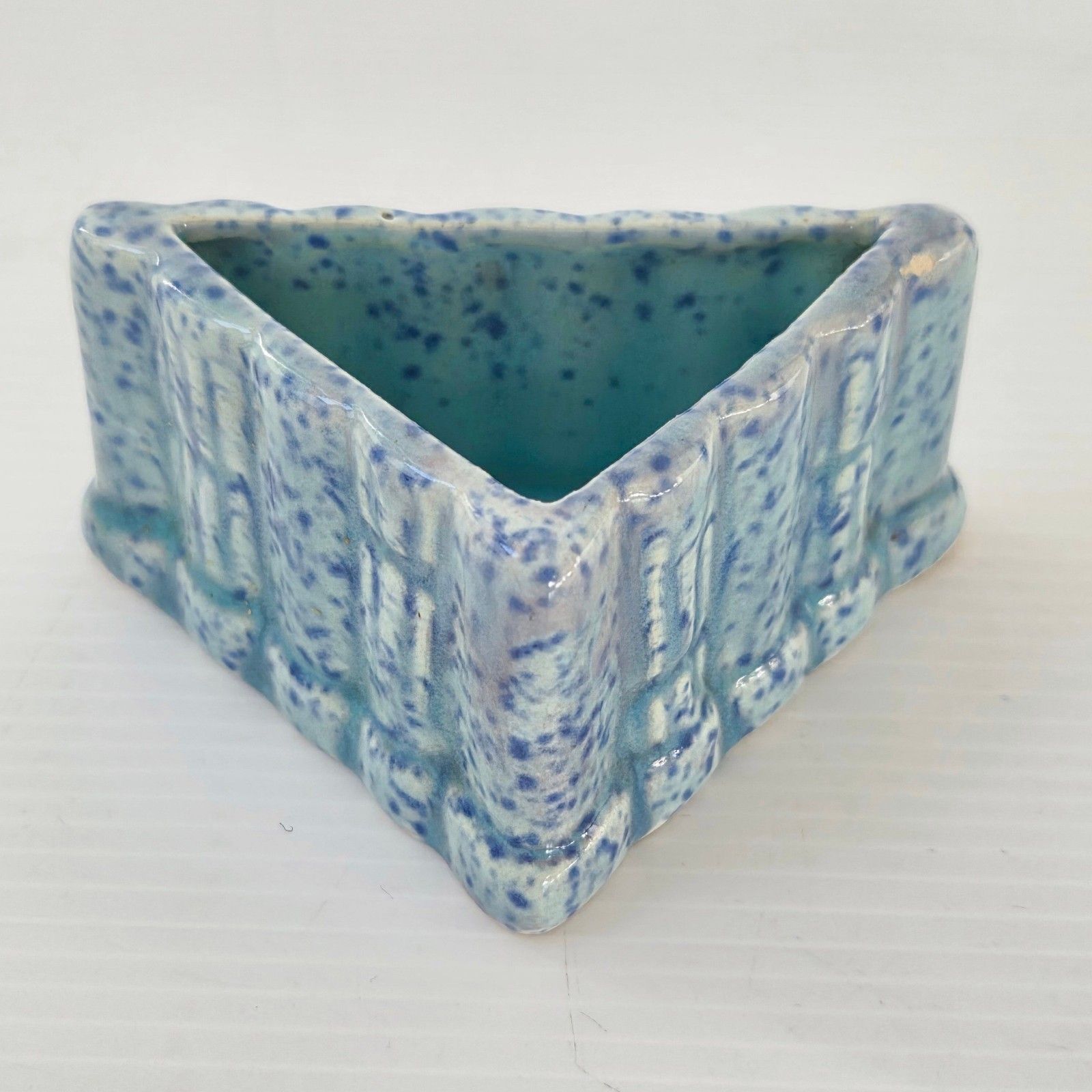 Vintage 1950 Italian 50s 1950s Rockabilly Blue Ceramic Tobacco Set photo vinterior