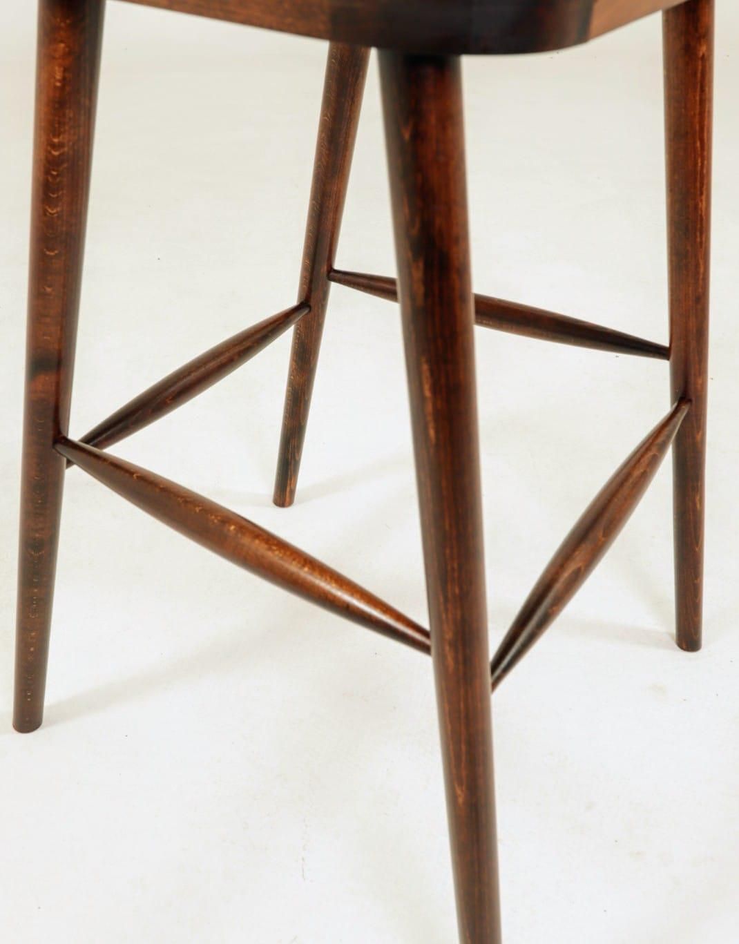 Pair Bar Stools In Vintage Style, Rose Corduroy Fabric photo buy