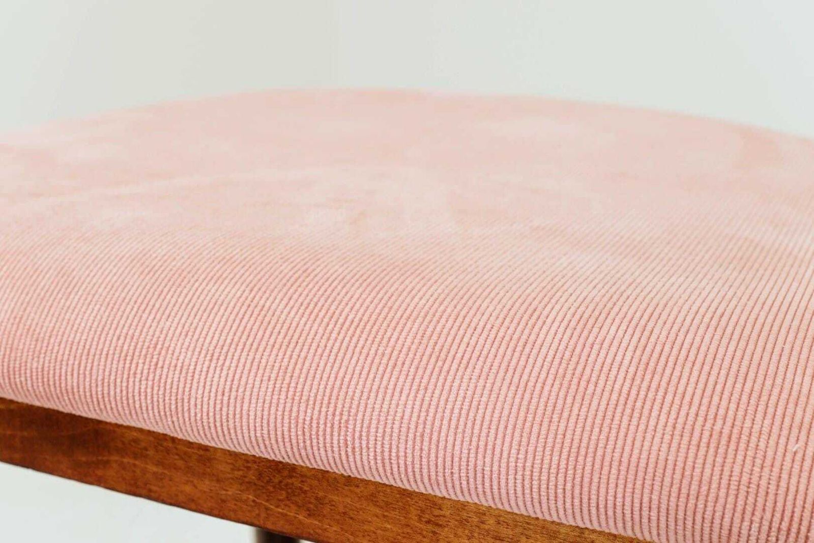 559.0 Pair Bar Stools In Vintage Style, Rose Corduroy Fabric photo