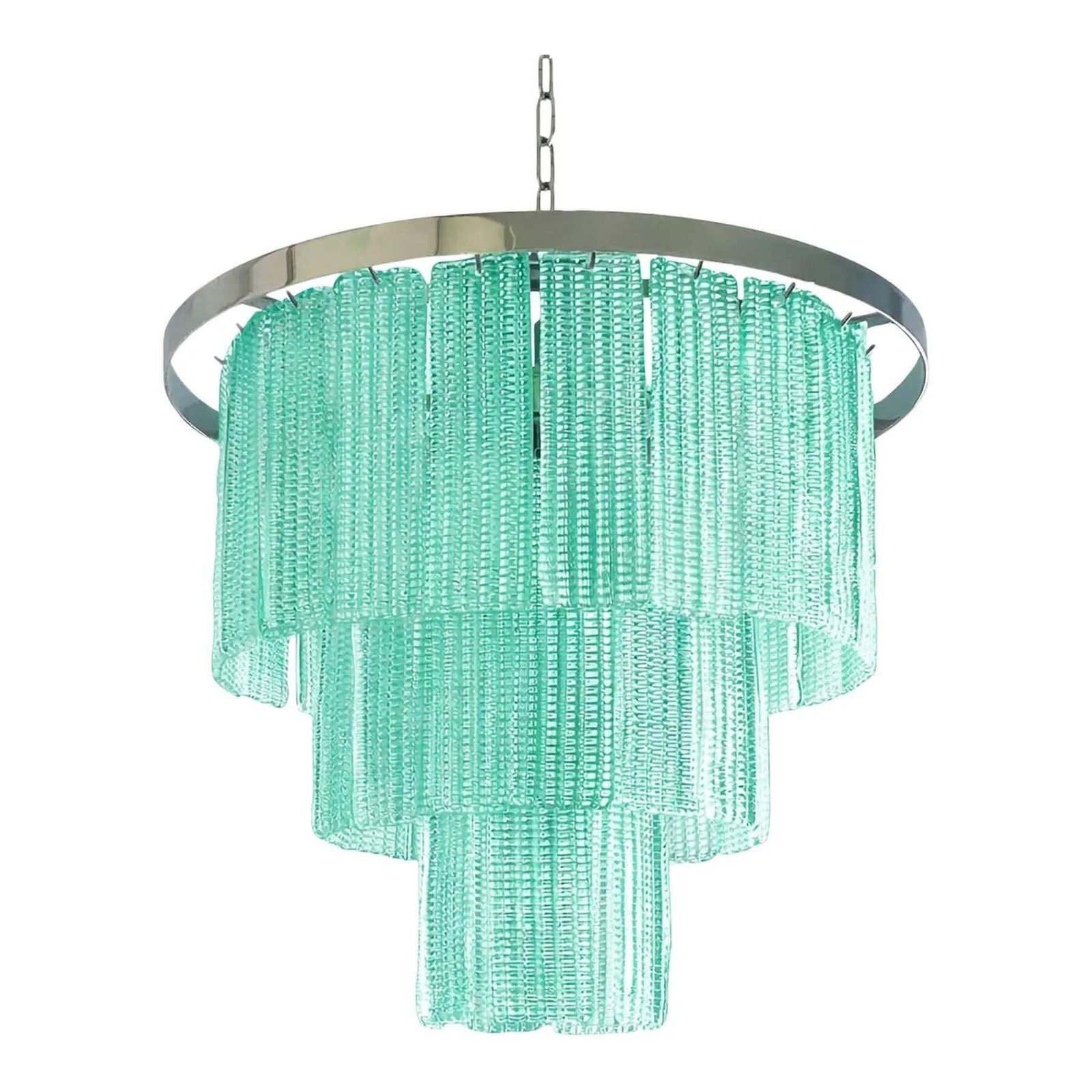 Modern Sea Green Murano Glass Sputnik Chandelier, Italian Simoeng, Mazzega Style. photo Lighting