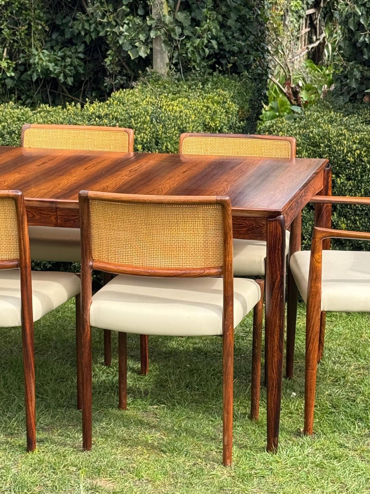Mid Century Modern Danish Rosewood Dining Table And Eight Rosewood Chairs By Niels Otto Moller 1960 photo vintage