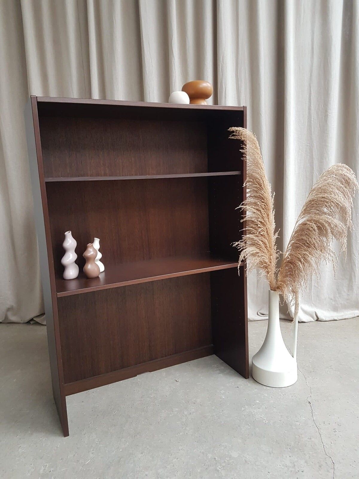 Vtg Late Mid Century Danish Bookcase Shelving Wall Unit Retro Scandi R290 photo vintage