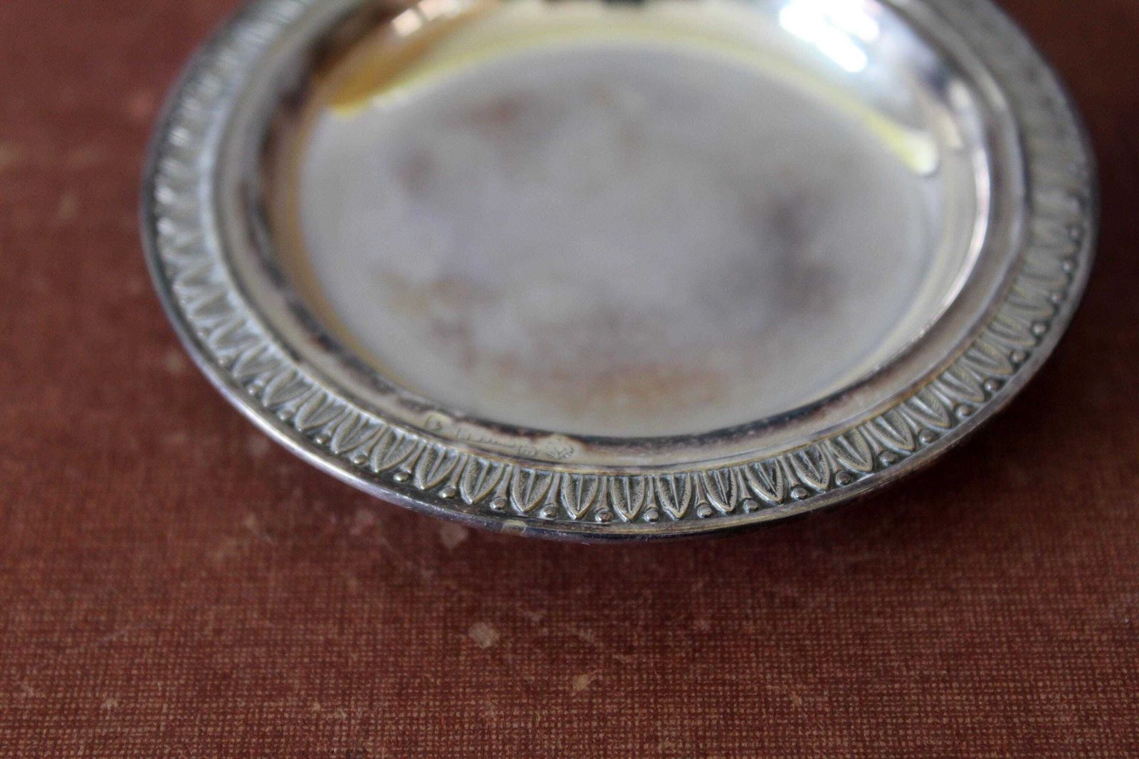 Set Of 4 Small Vintage Silver Plate Tray And Ashtray, One Sturbelle, 3 Sivar Delheid Brussels Belgium, High Quality No 1, Louis XVI Design photo vintage
