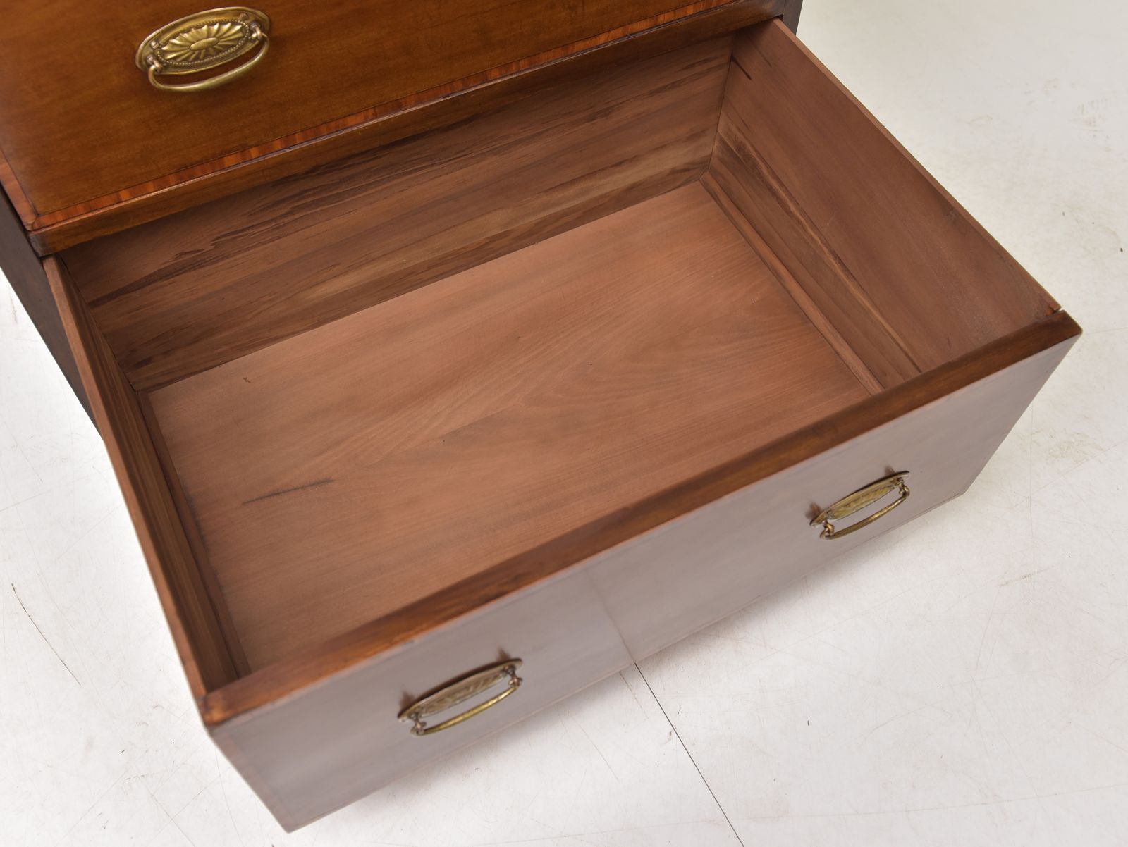 Antique! Narrow Mahogany Cabinet, Restored, England, Circa 1900. Small Vertiko. photo vintage