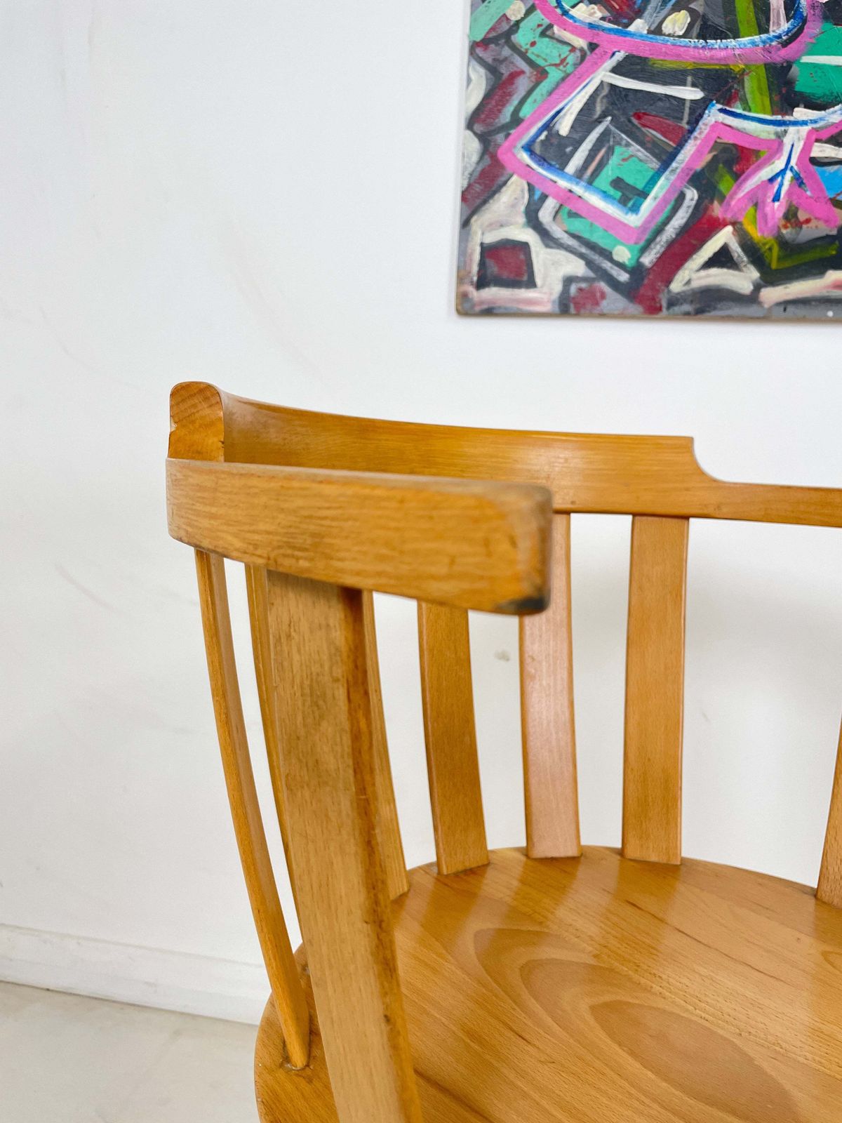 1950s Centa Swivel Desk Chair In Beech Wood photo Furniture