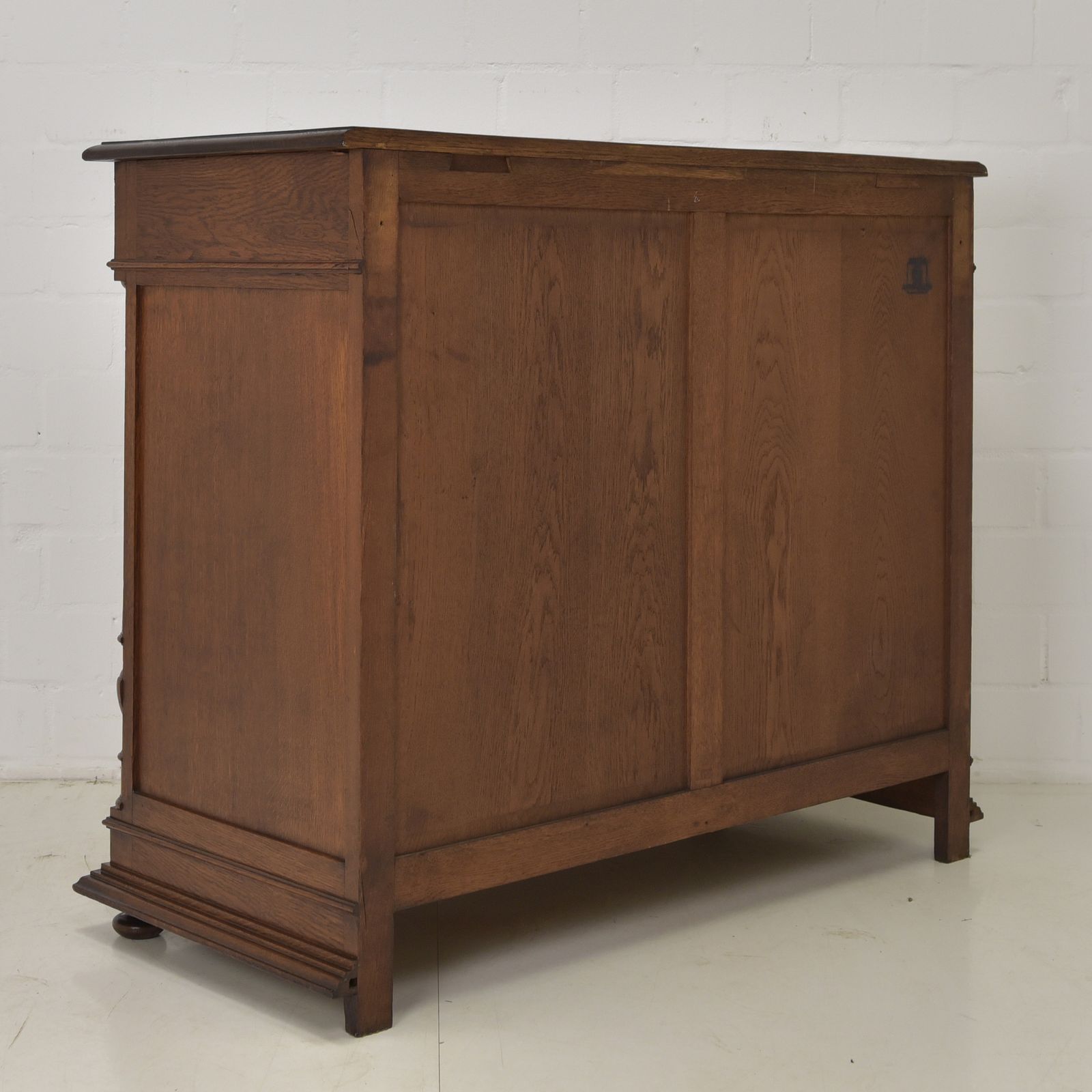 986.0 Antique! Restored Solid Oak Chest Of Drawers, Gründerzeit Period, Circa 1900. Cabinet/Sideboard. photo