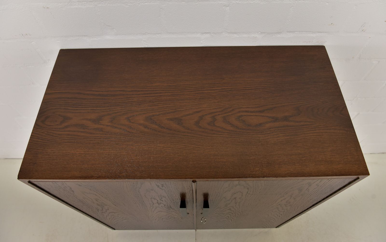 Mid Century Art Deco Chest Of Drawers Circa 1960, Retro Small Filing Cabinet, Oak photo vinterior