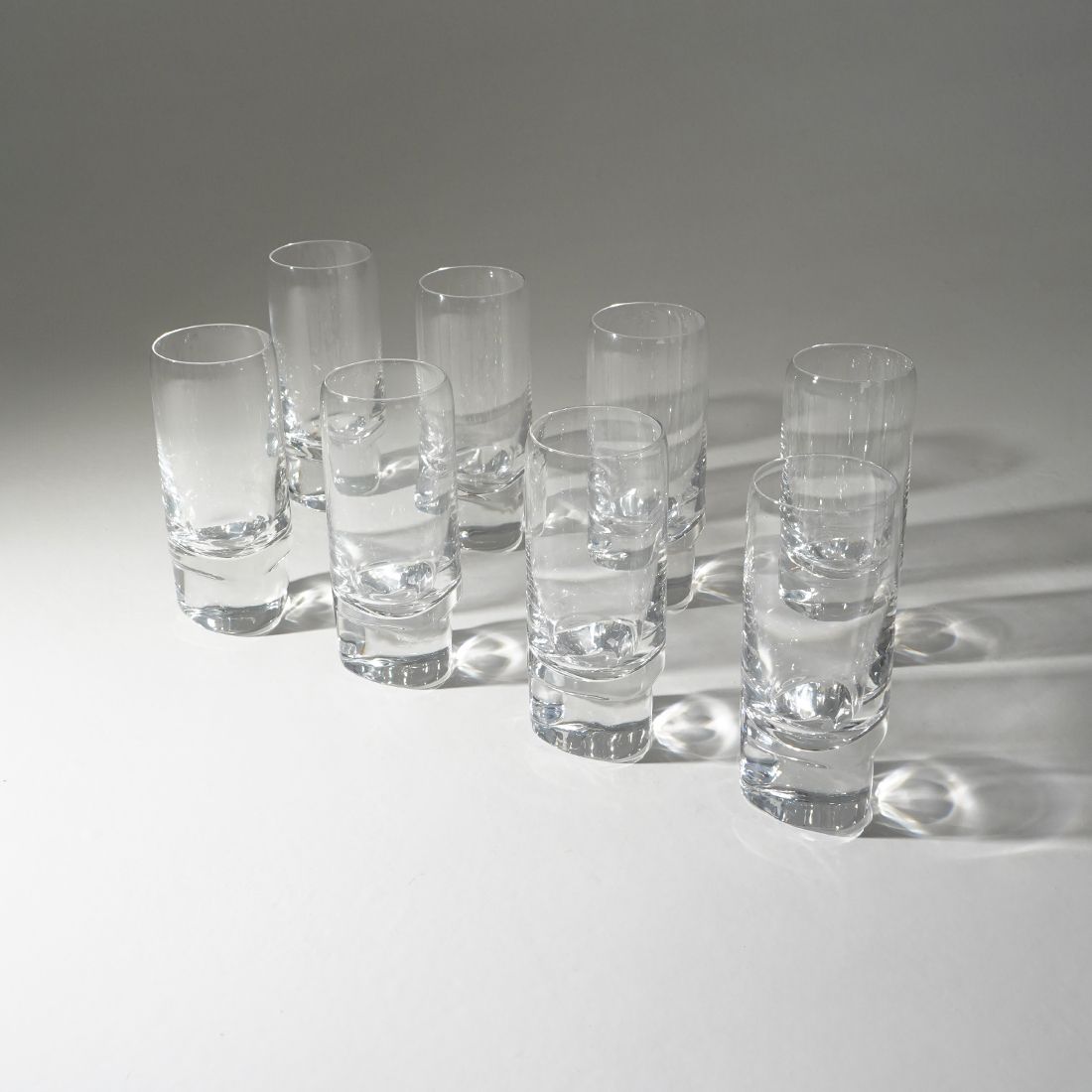 8 “Pitagora Highball” Glasses By Marco Zanuso For Arnolfo Di Cambio, 1970s photo for sale