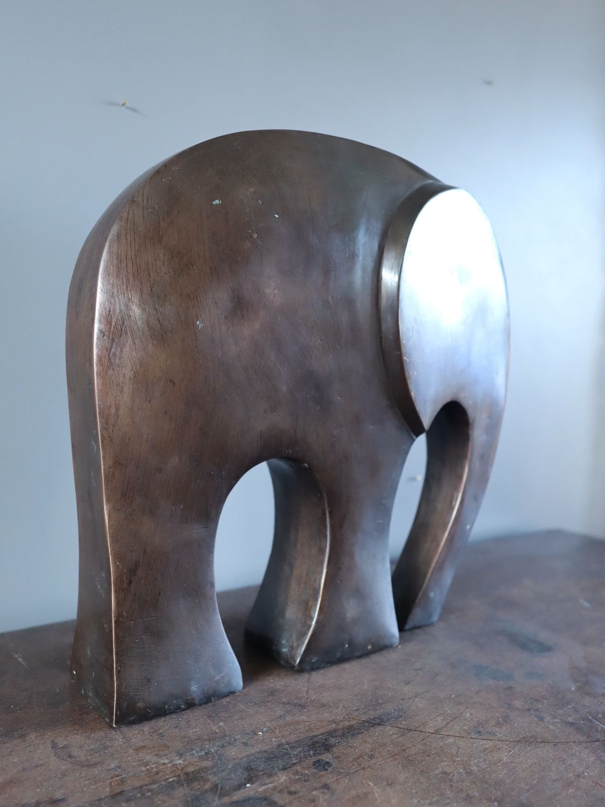 Elephant  Oil Painting, Early 20th Century photo furniture