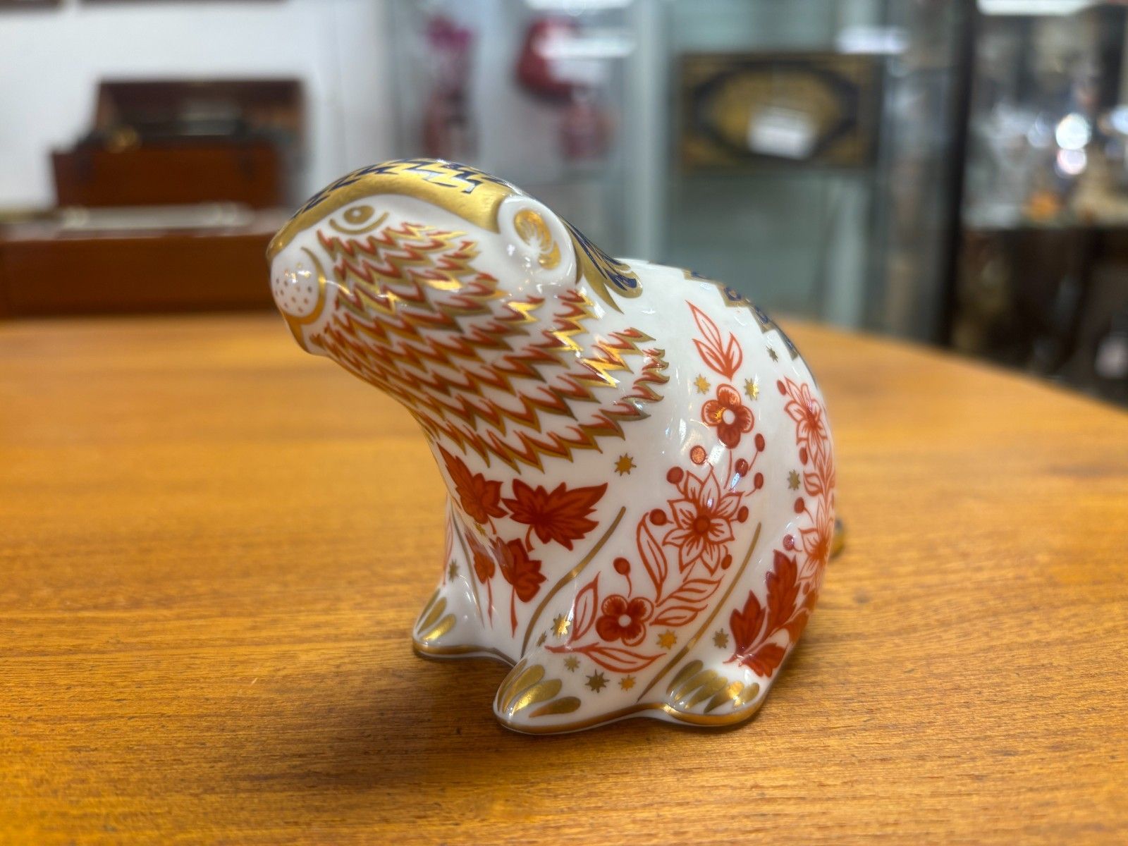 Royal Crown Derby Imari Beaver Paperweight With Stopper photo furniture