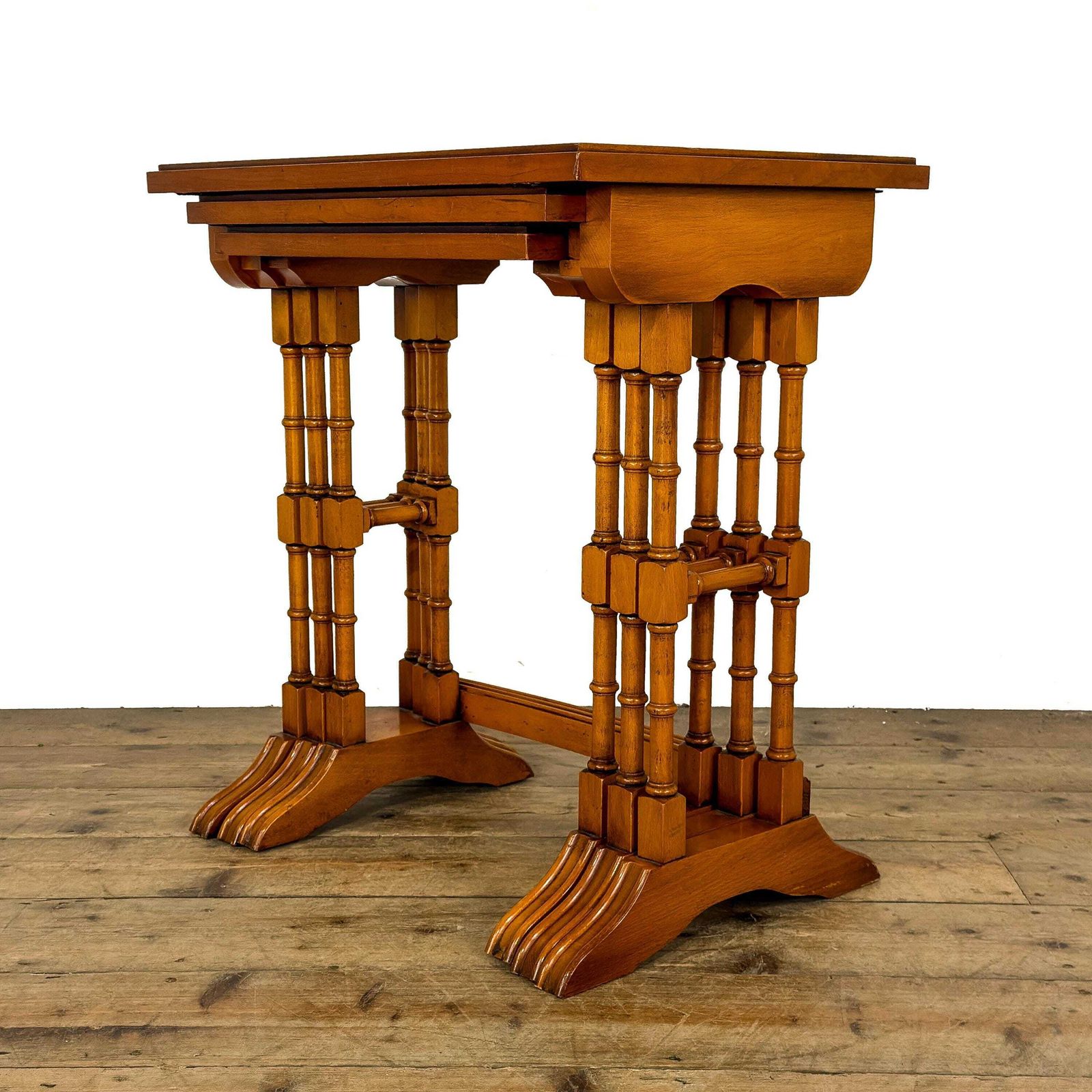 photo for sale Vintage Nest Of Yew Wood Side Tables | Antique Oak Tables | Antique Side Tables | Antique Console Tables | Small Tables