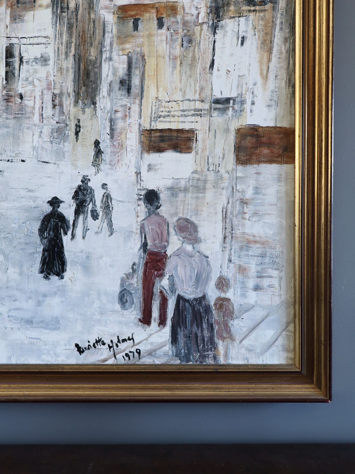Old Town Reverieold Town Reverie In Oil Onto Canvas photo for sale