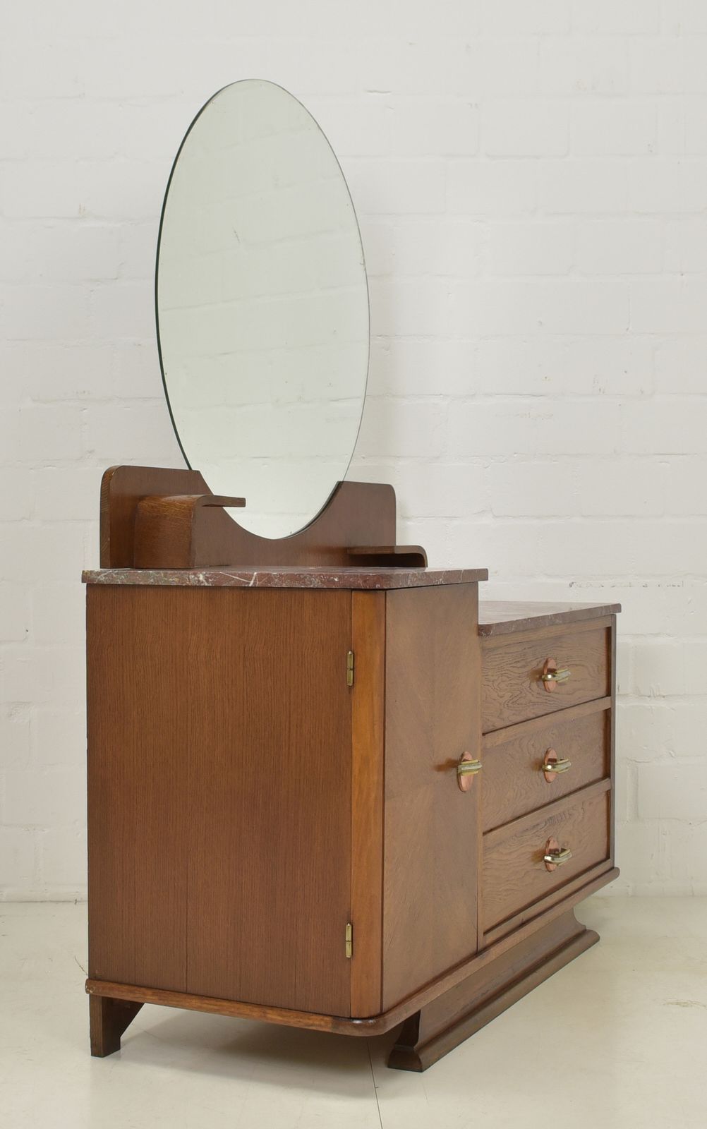 Furniture Antique! Restored Art Deco Mirrored Chest Of Drawers, Circa 1940. Washstand/Dressing Table. photo