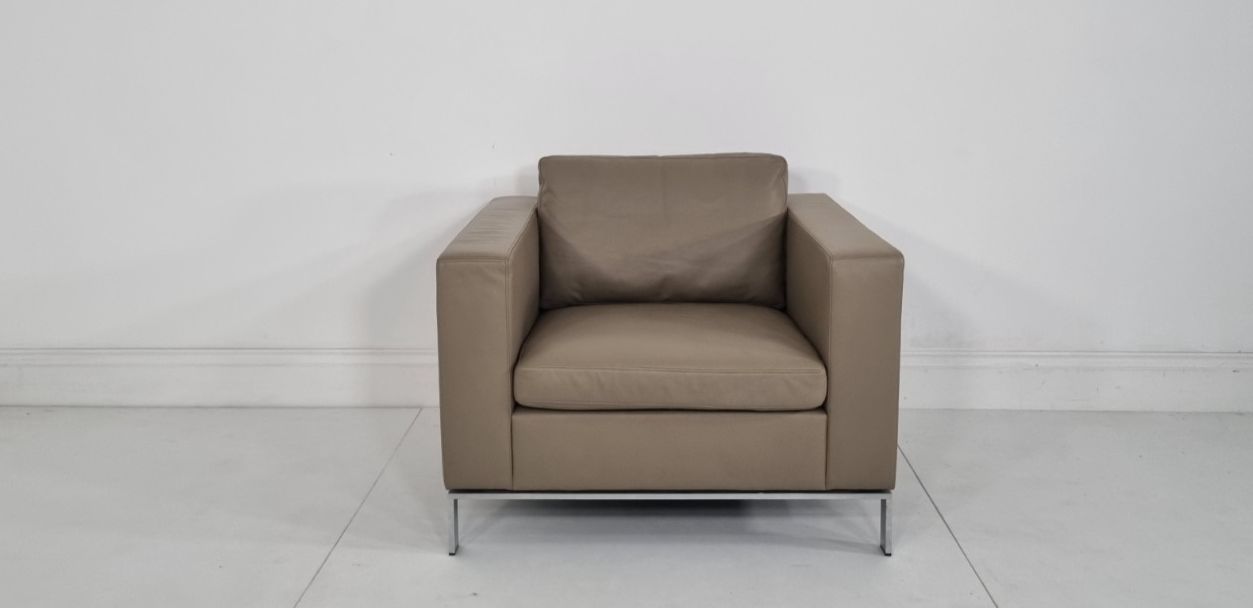 Walter Knoll 503 Armchair In Bamboo Leather Excellent Condition #7